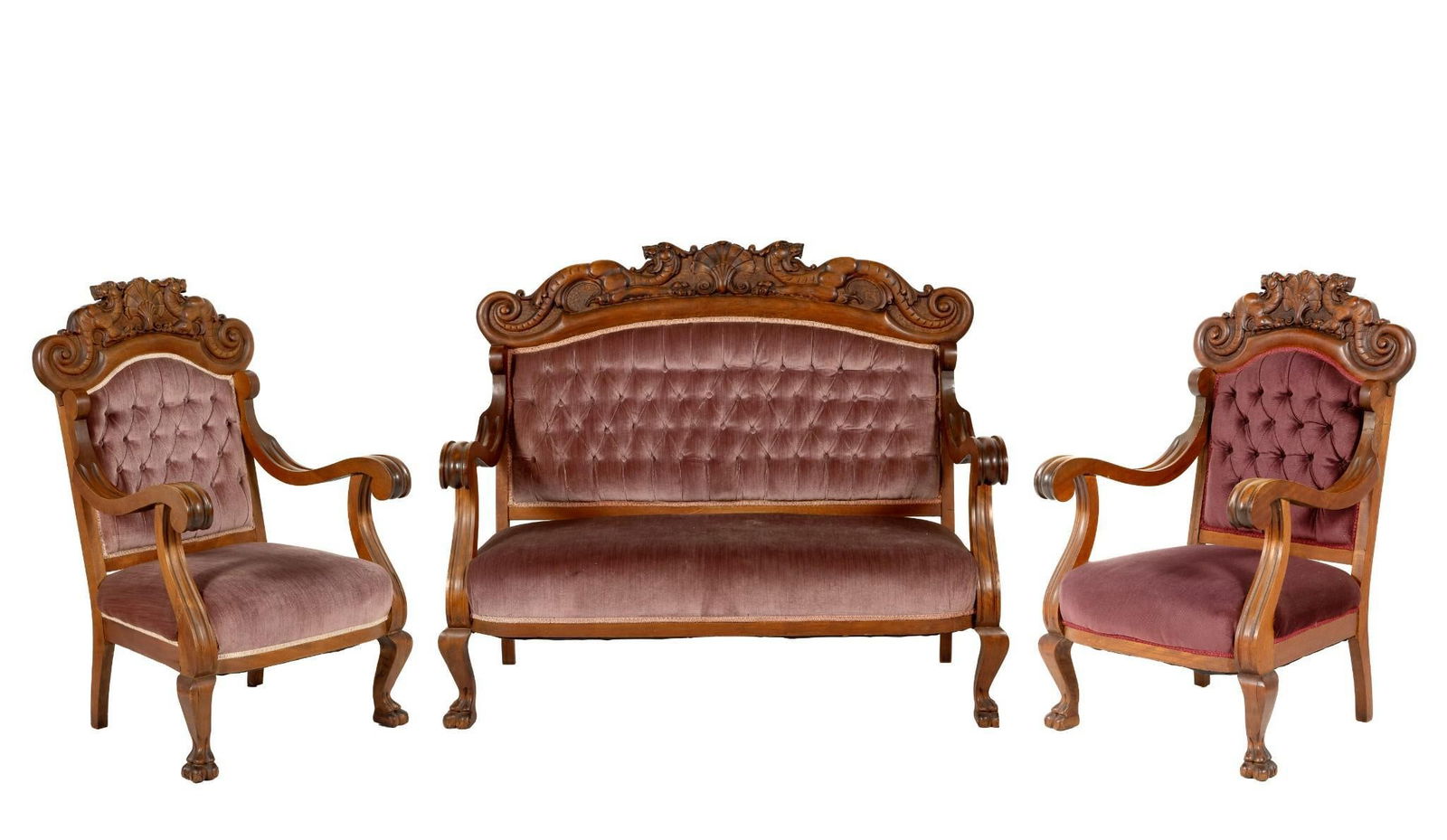 Edwardian Three-Piece Parlor Suite (1 of 20)