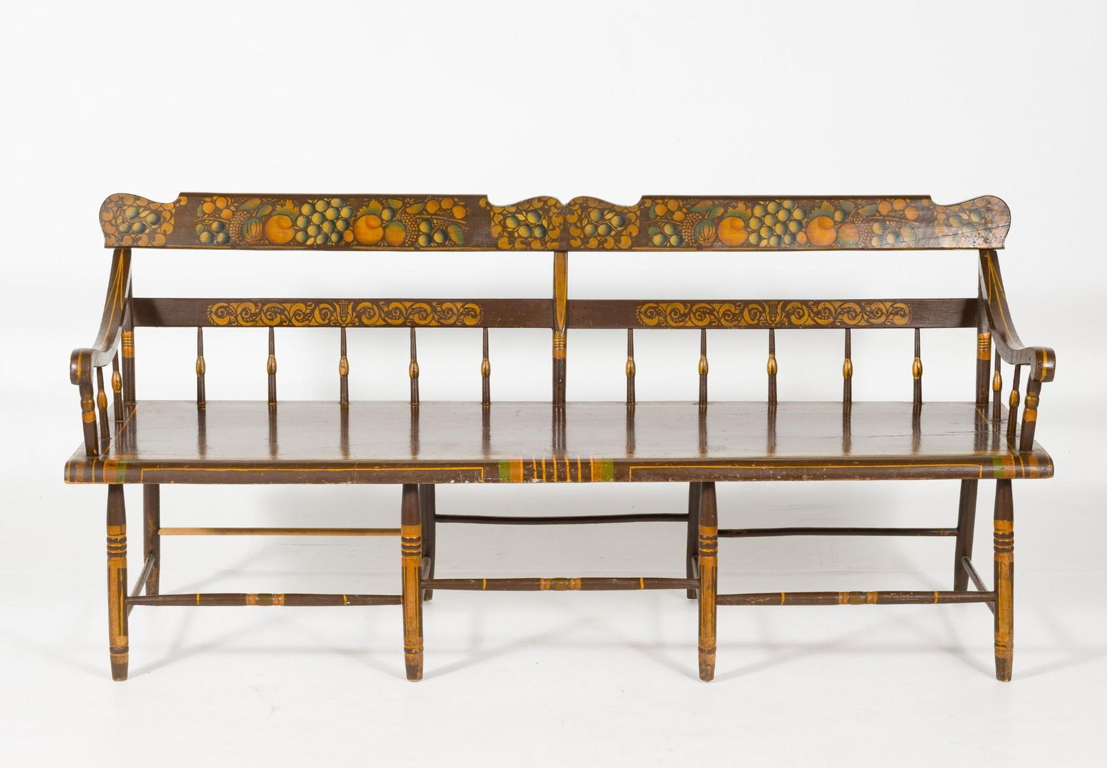 19th C. Pennsylvania Painted Deacon Bench (1 of 12)