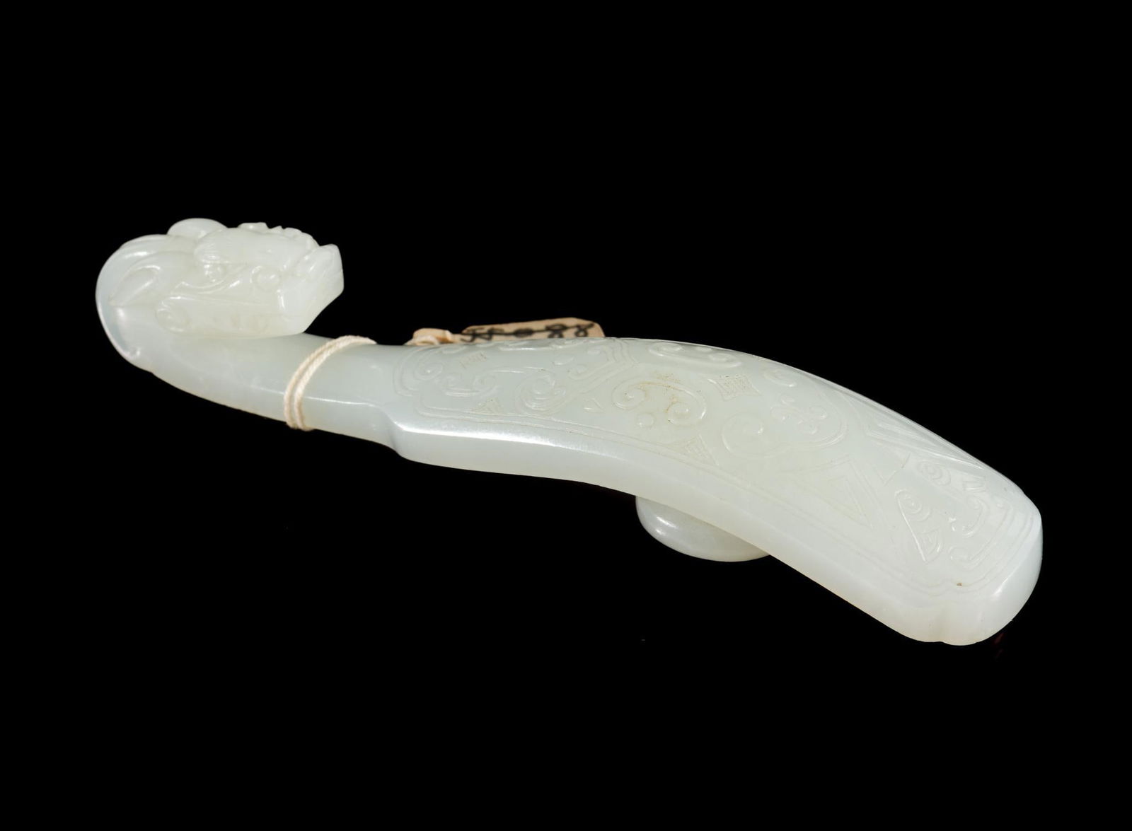 Qing Dynasty (1636-1912) Celadon White Jade Belt Hook (1 of 5)