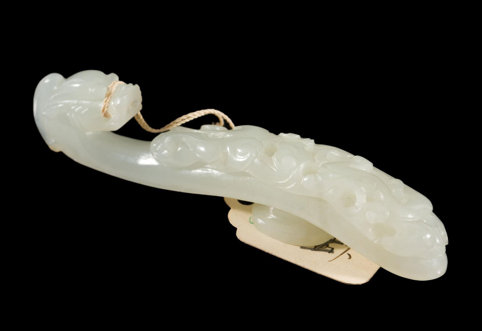Qing Dynasty (1636-1912) Celadon White Jade Belt Hook (1 of 6)