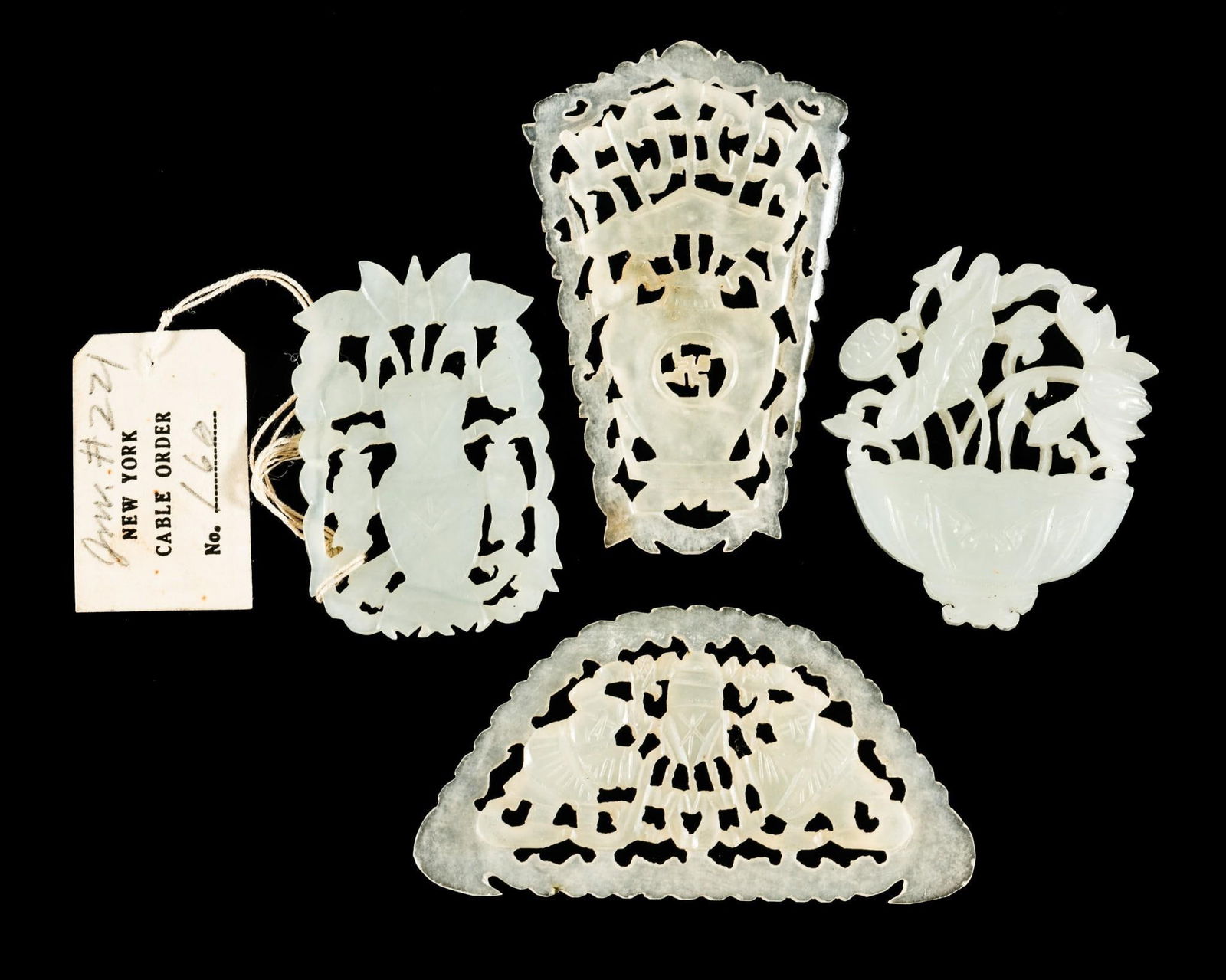 4 Qing Dynasty (1636-1912) Celadon Jade Pendants (1 of 4)