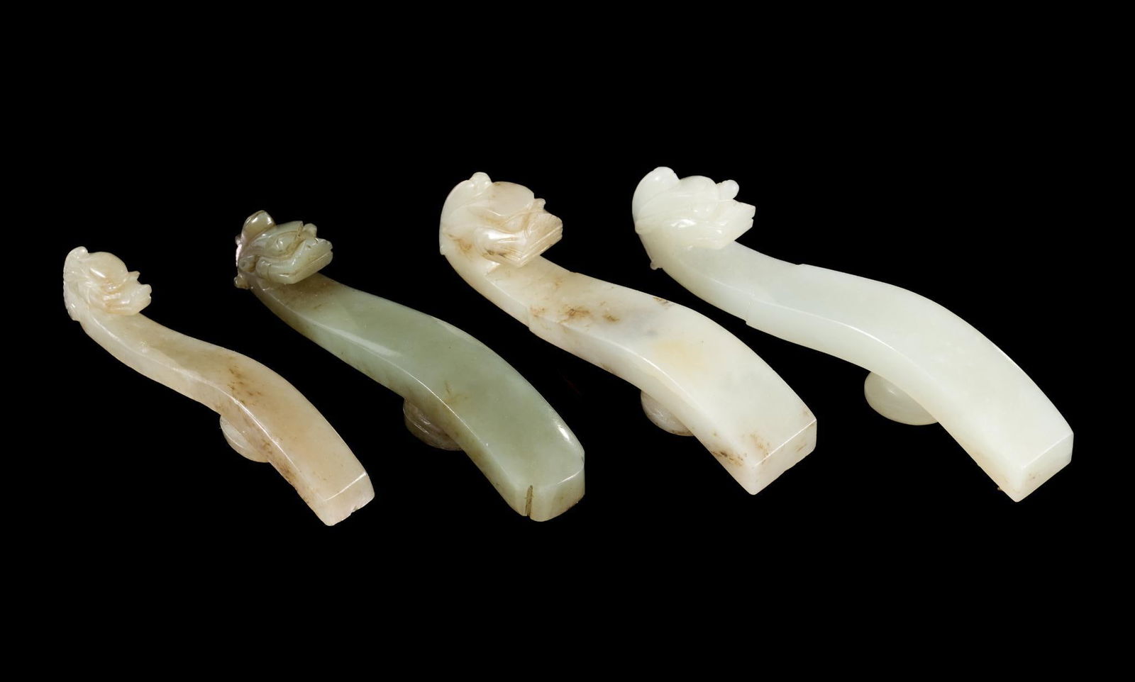 4 Qing Dynasty (1636-1912) Jade Belt Hooks (1 of 18)