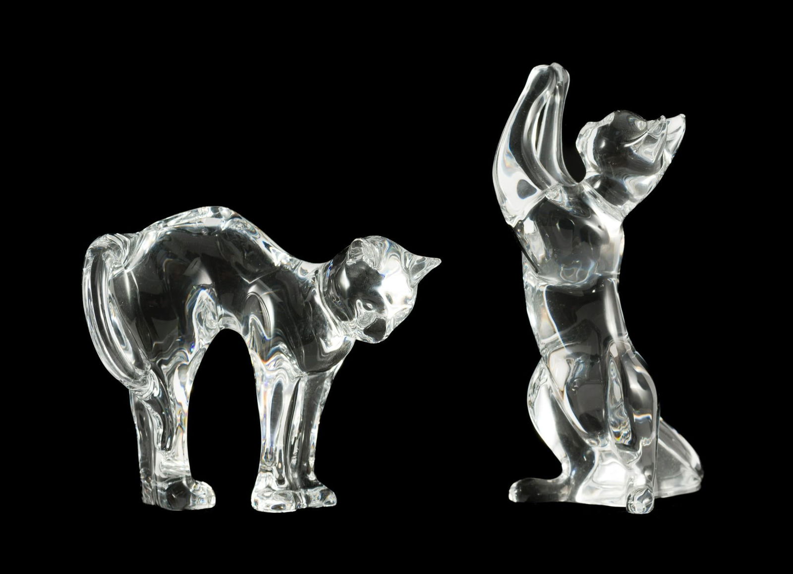 2 Baccarat Crystal Cat Figurines (1 of 7)