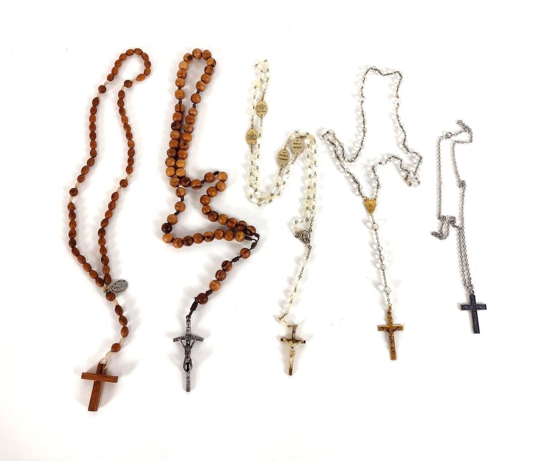 5 Religious Necklaces including Rosaries (1 of 12)
