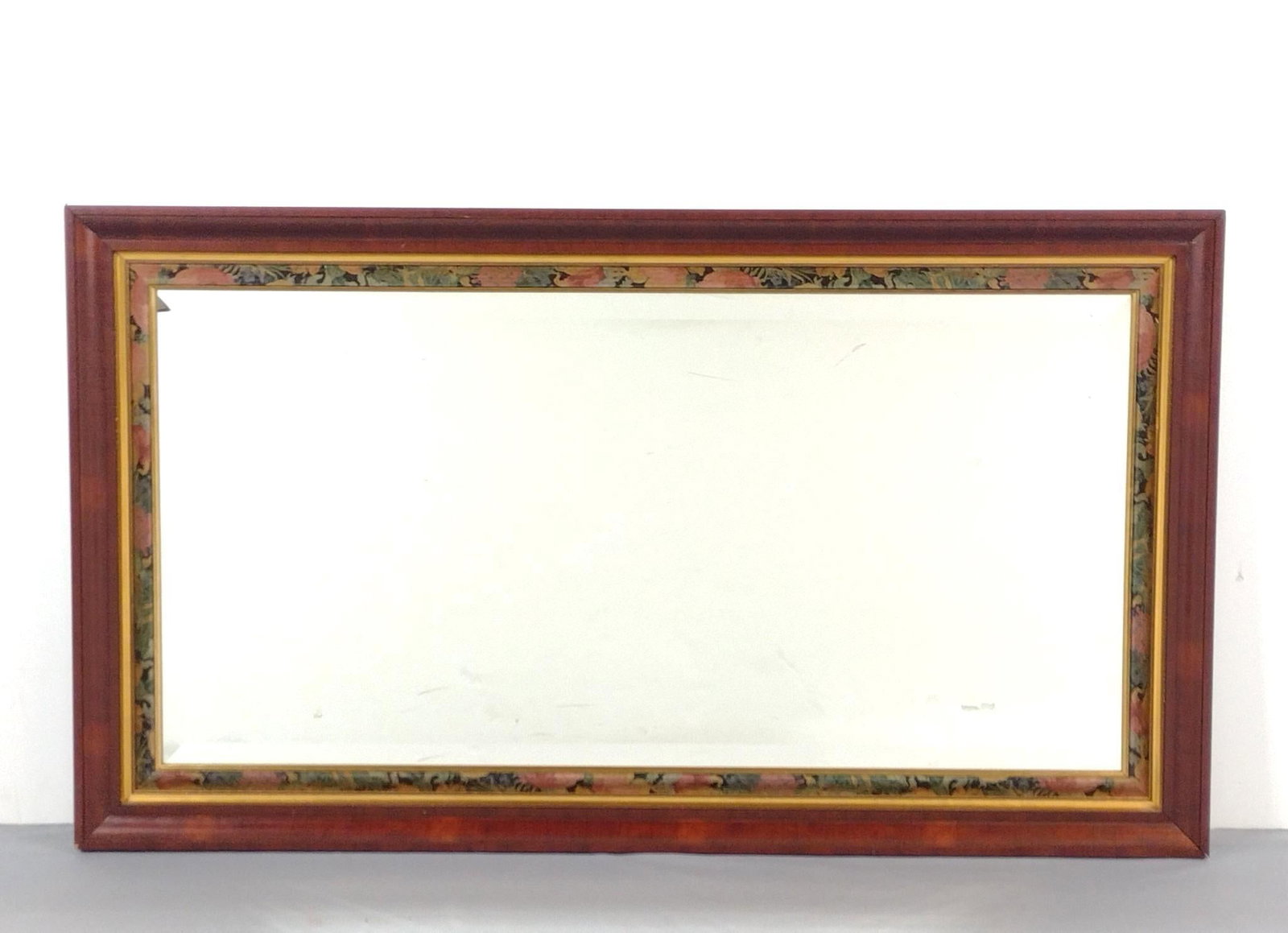 Wall Mirror: 26" high x 46" wide. MG.