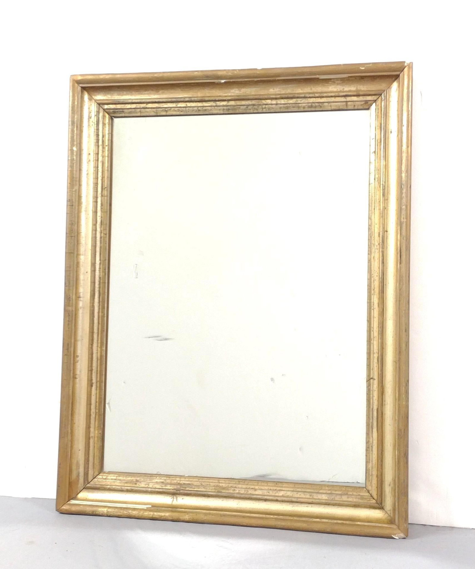 Antique Wall Mirror: 36" high x 28" wide. Frame has some losses. MG.