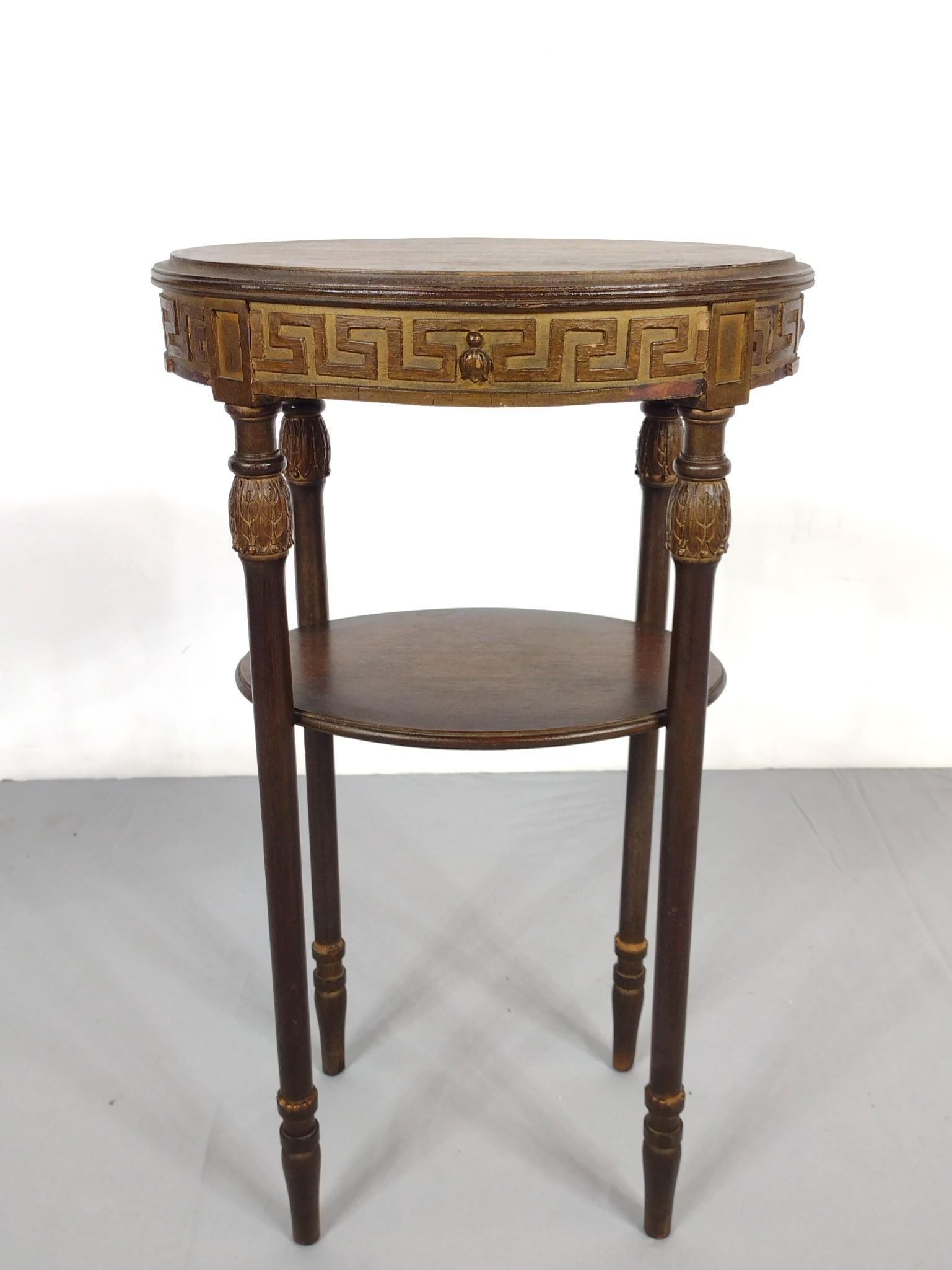 Occasional Table Carved with Greek Key (1 of 5)