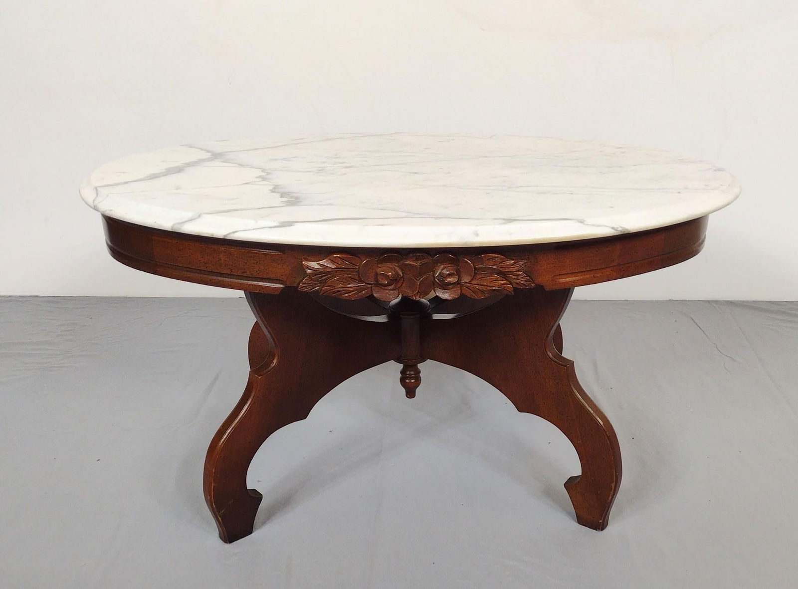 Oval Marble Top Coffee Table (1 of 4)