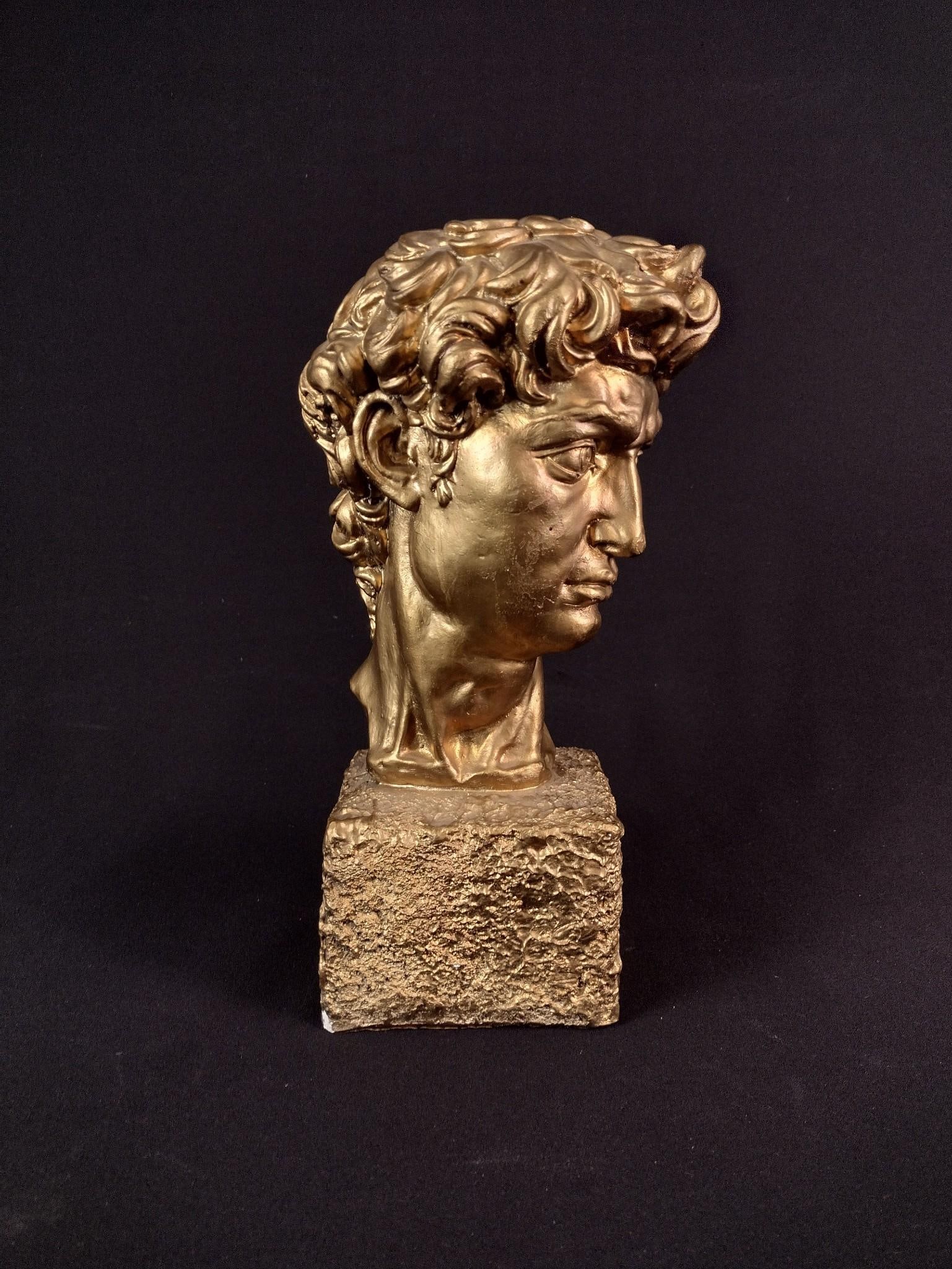 Gilt Statue of David Bust (1 of 4)