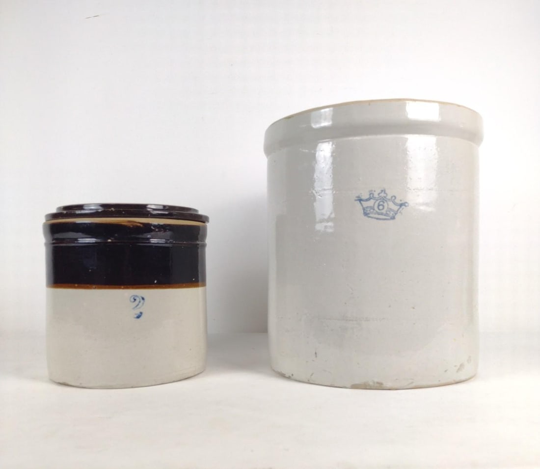 2 Gal and 6 Gal Stoneware Crocks (1 of 6)