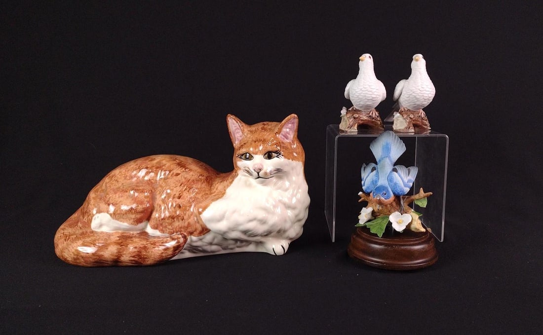 4 Figurines incl Birds and Cat (1 of 8)