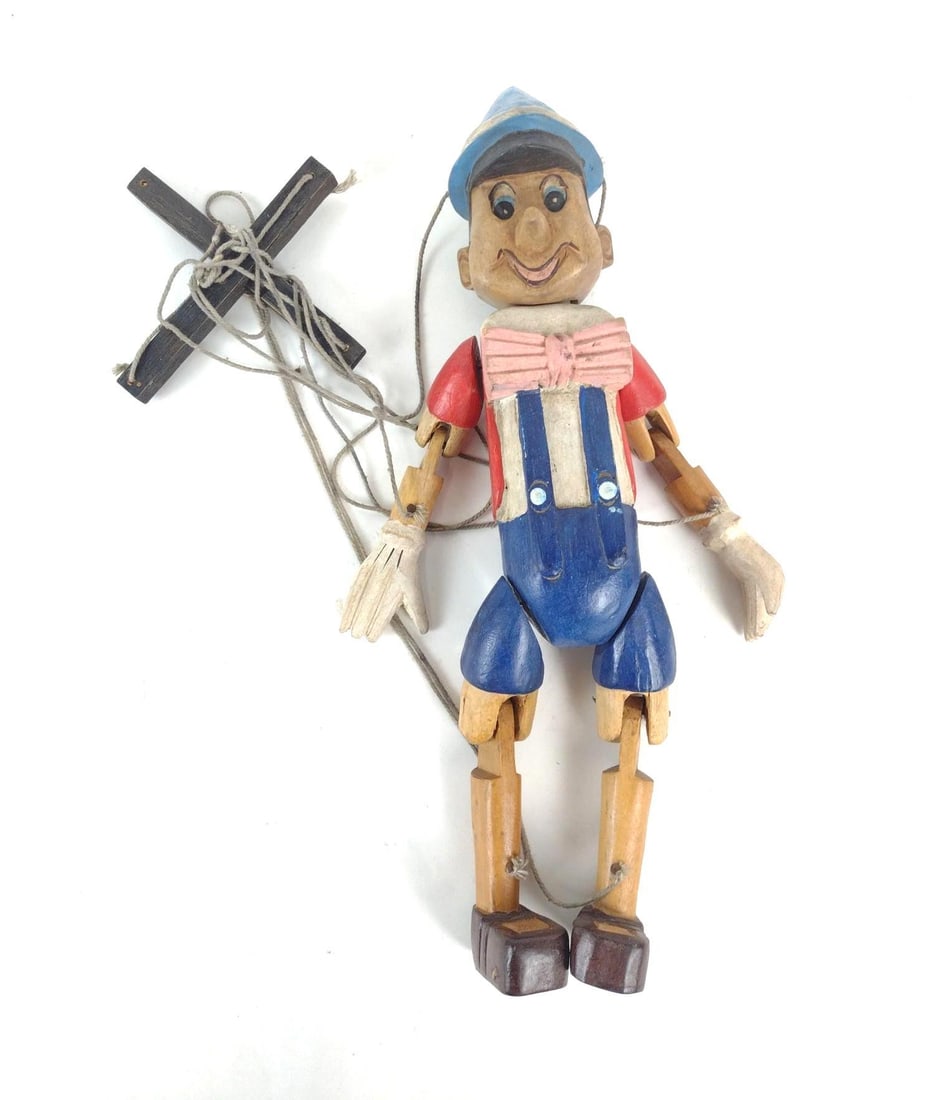 Vintage Wood Pinocchio Marionette (1 of 2)