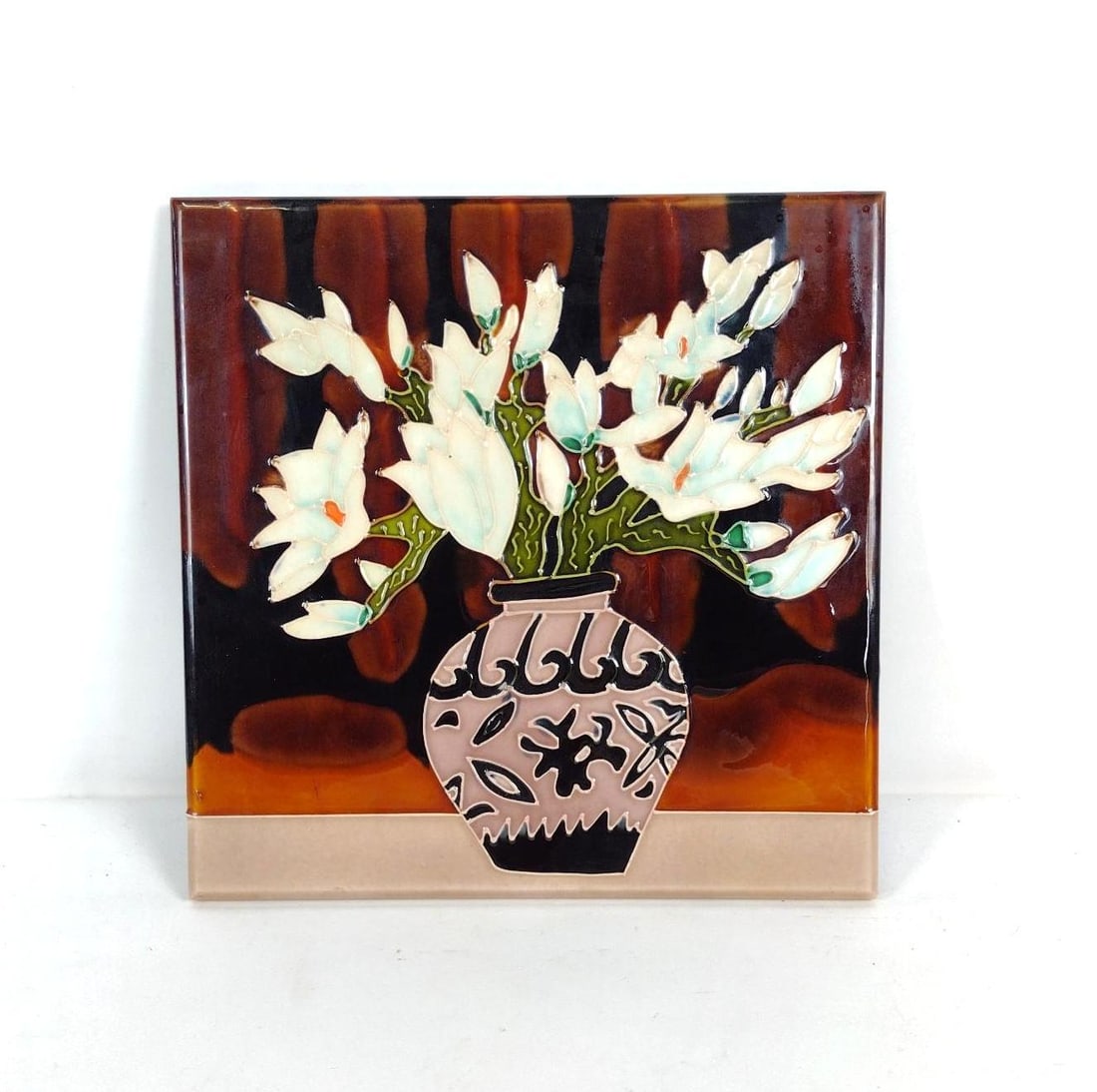 Ceramic Floral Still Life Tile (1 of 2)