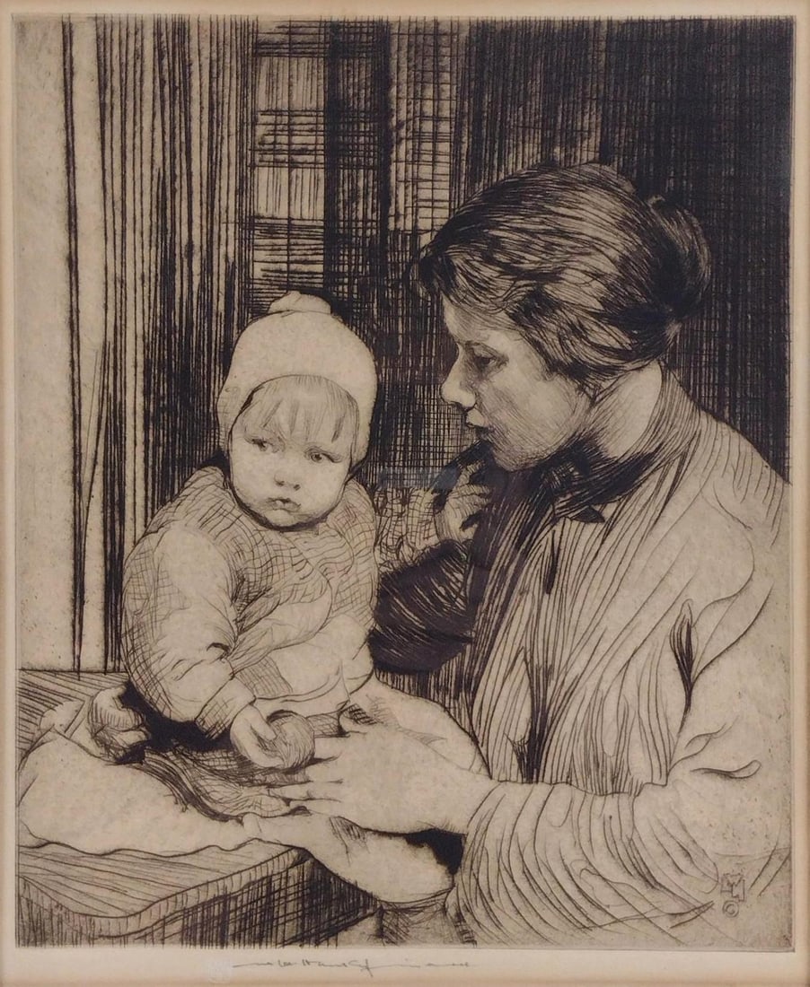 William Lee Hankey Mother and Child Print (1 of 4)