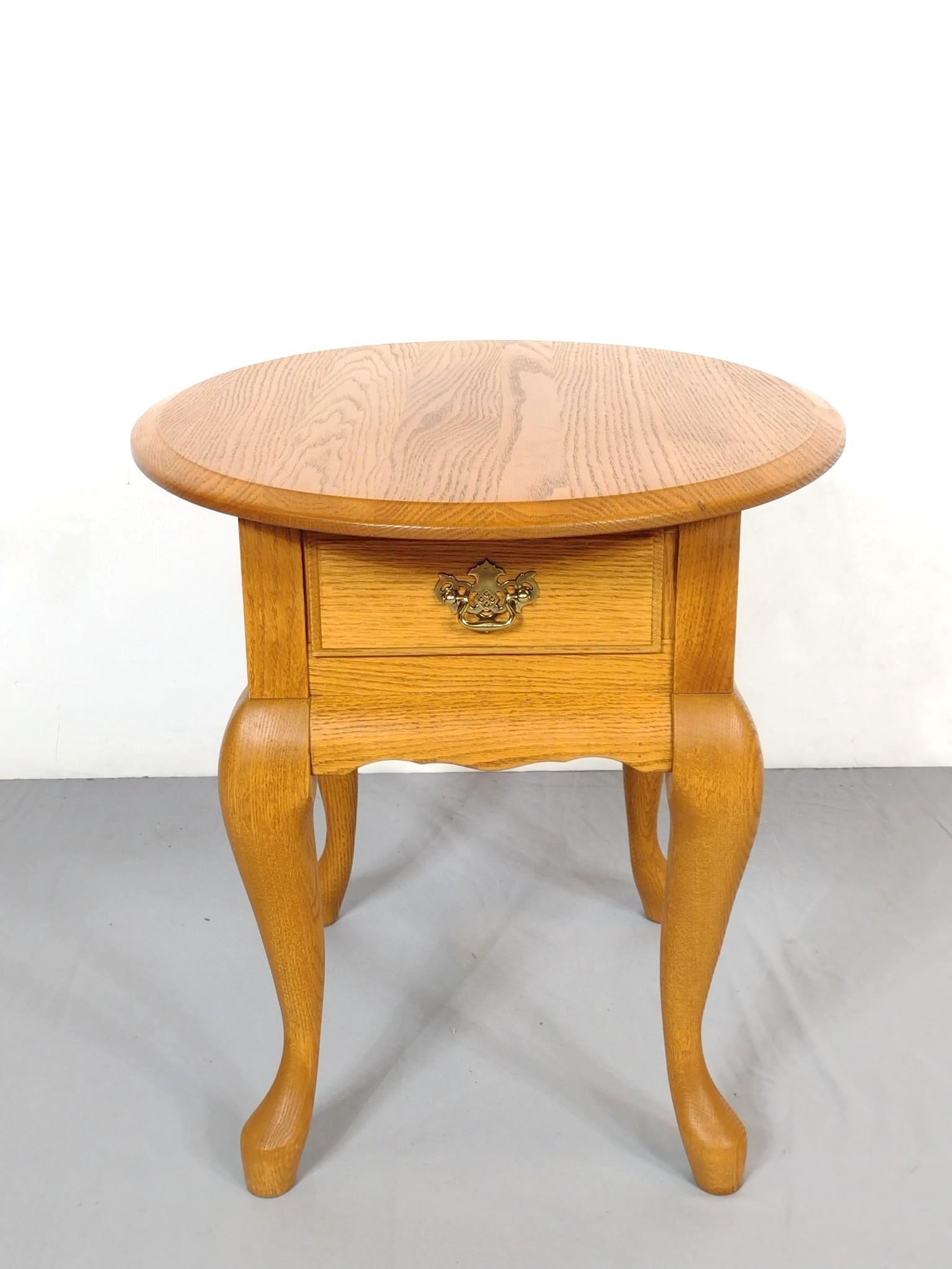 Single Drawer Oval Side Table (1 of 5)