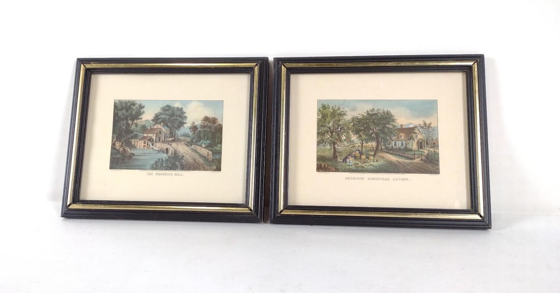 2 Currier And Ives Landscape Prints Auction