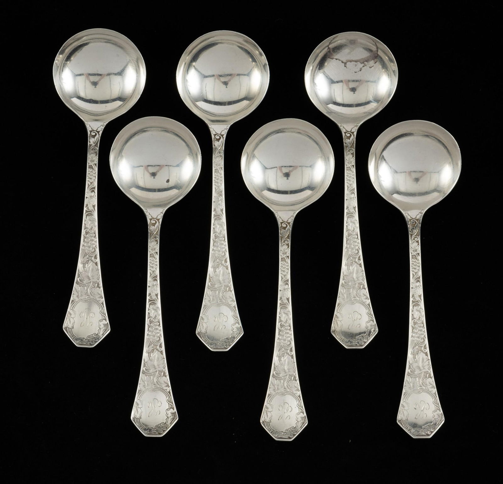6 Sterling Silver Mfg. Co Soup Spoons (1 of 4)