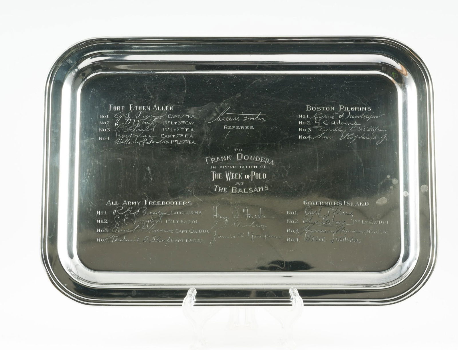 Vinegar Bros. Sterling Polo Commemorative Tray (1 of 8)