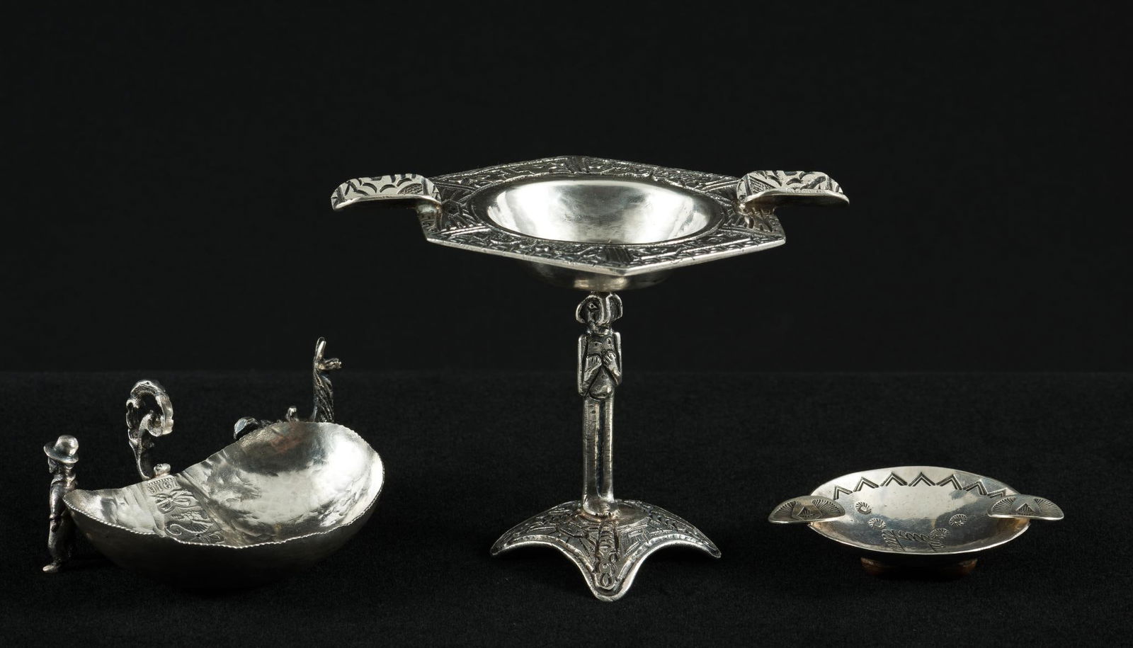 3 Sterling Ashtrays (1 of 10)