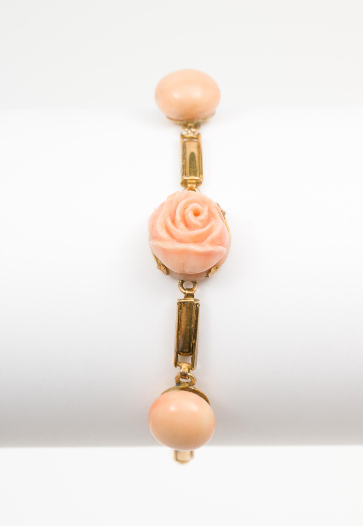 14k Gold & Coral Bracelet (1 of 4)