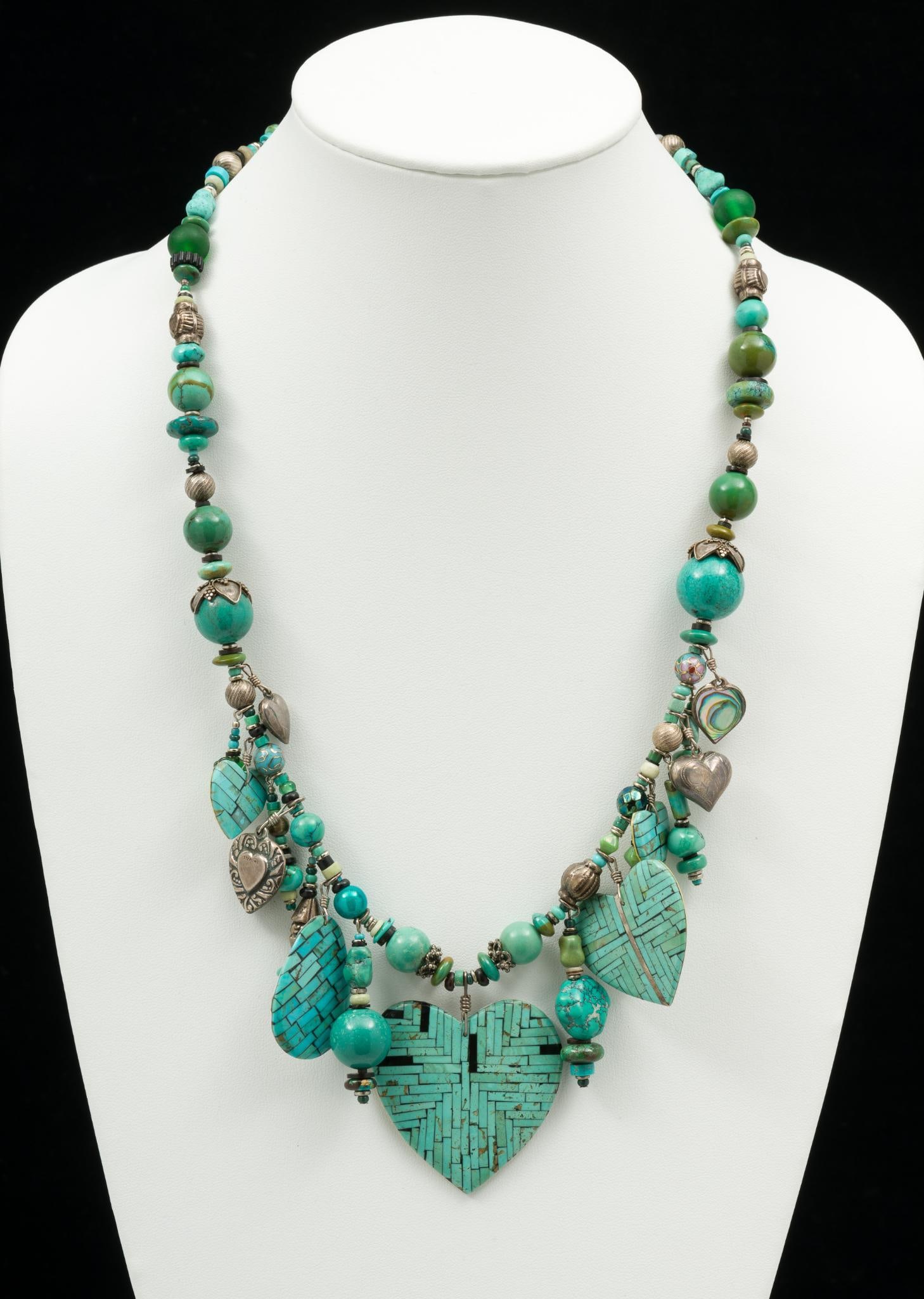 Sterling and Turquoise Necklace Santa Domingo Pueblo (1 of 3)