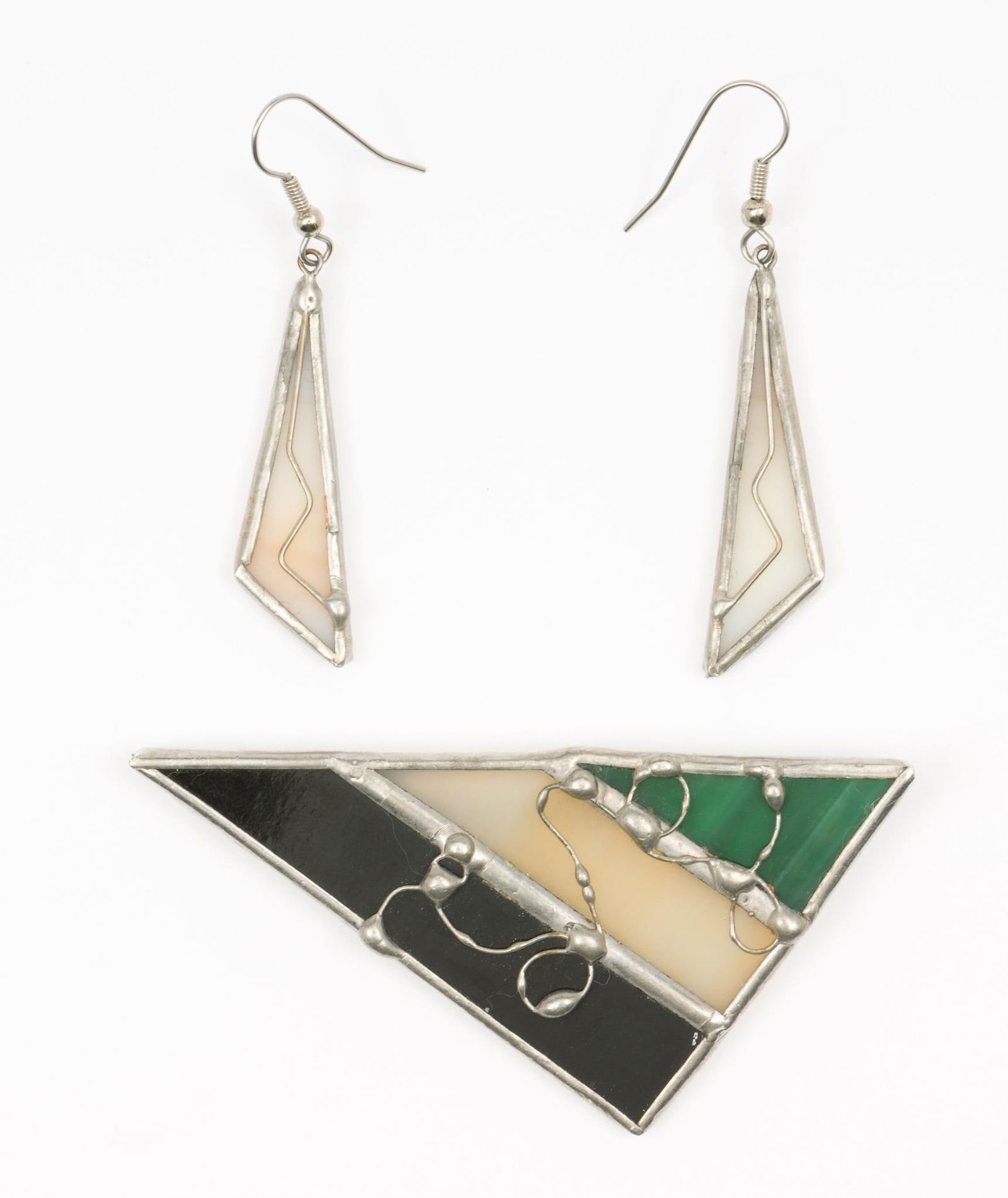 Handmade Brooch And Pair Of Earrings (1 of 5)