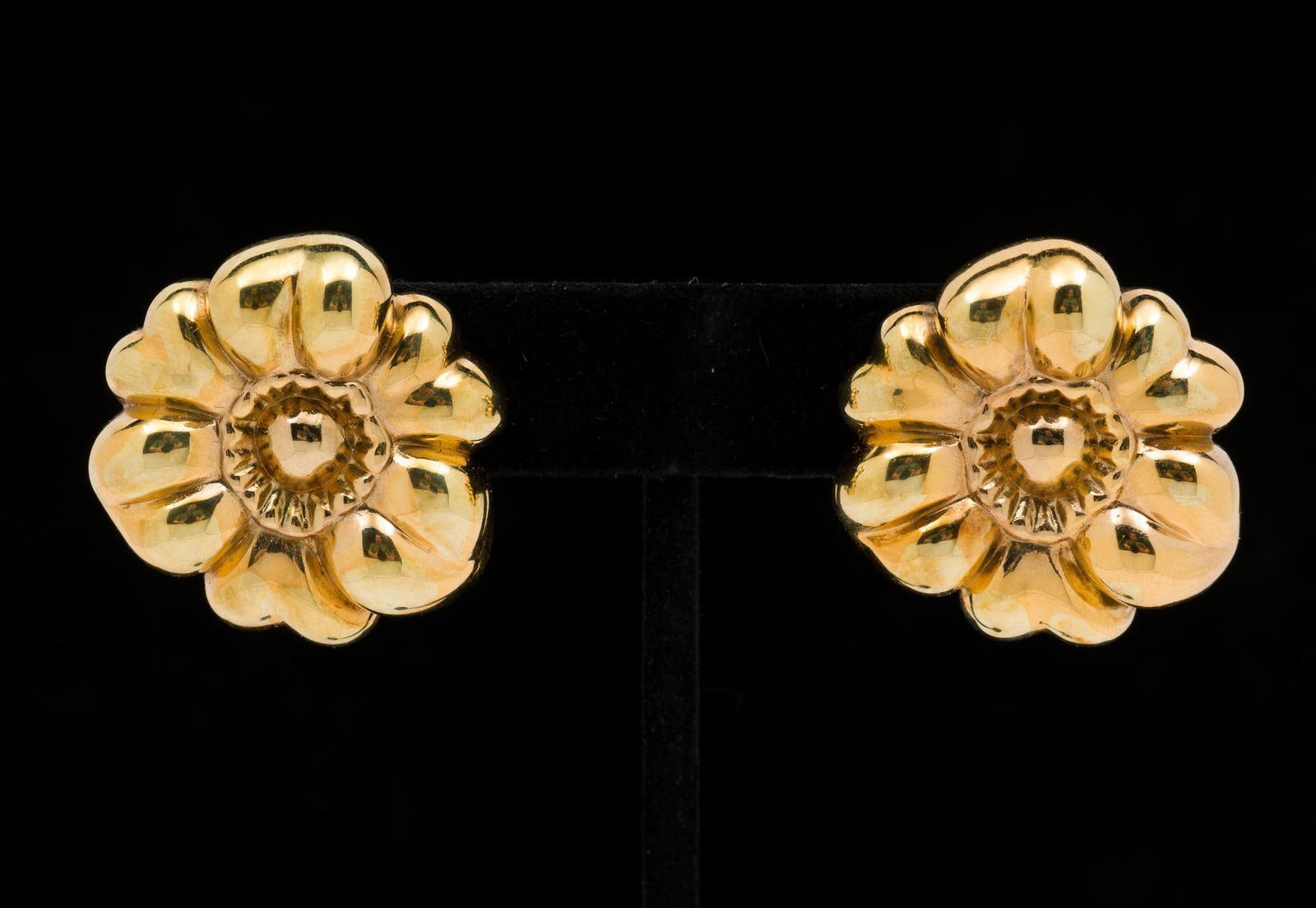 18k Italian Floral Earrings (1 of 3)
