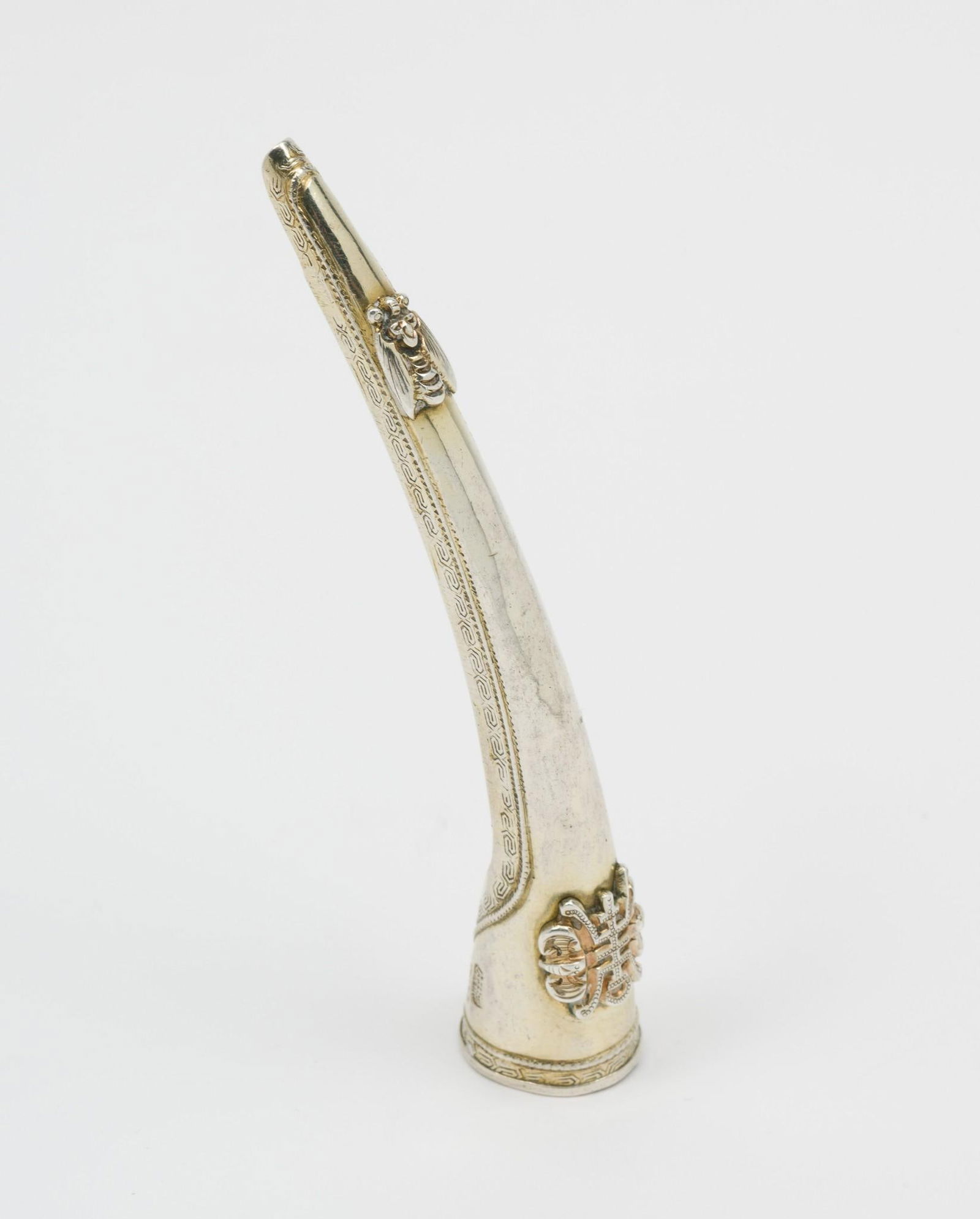 Chinese Qing Antique Silver Finger Guard (1 of 4)