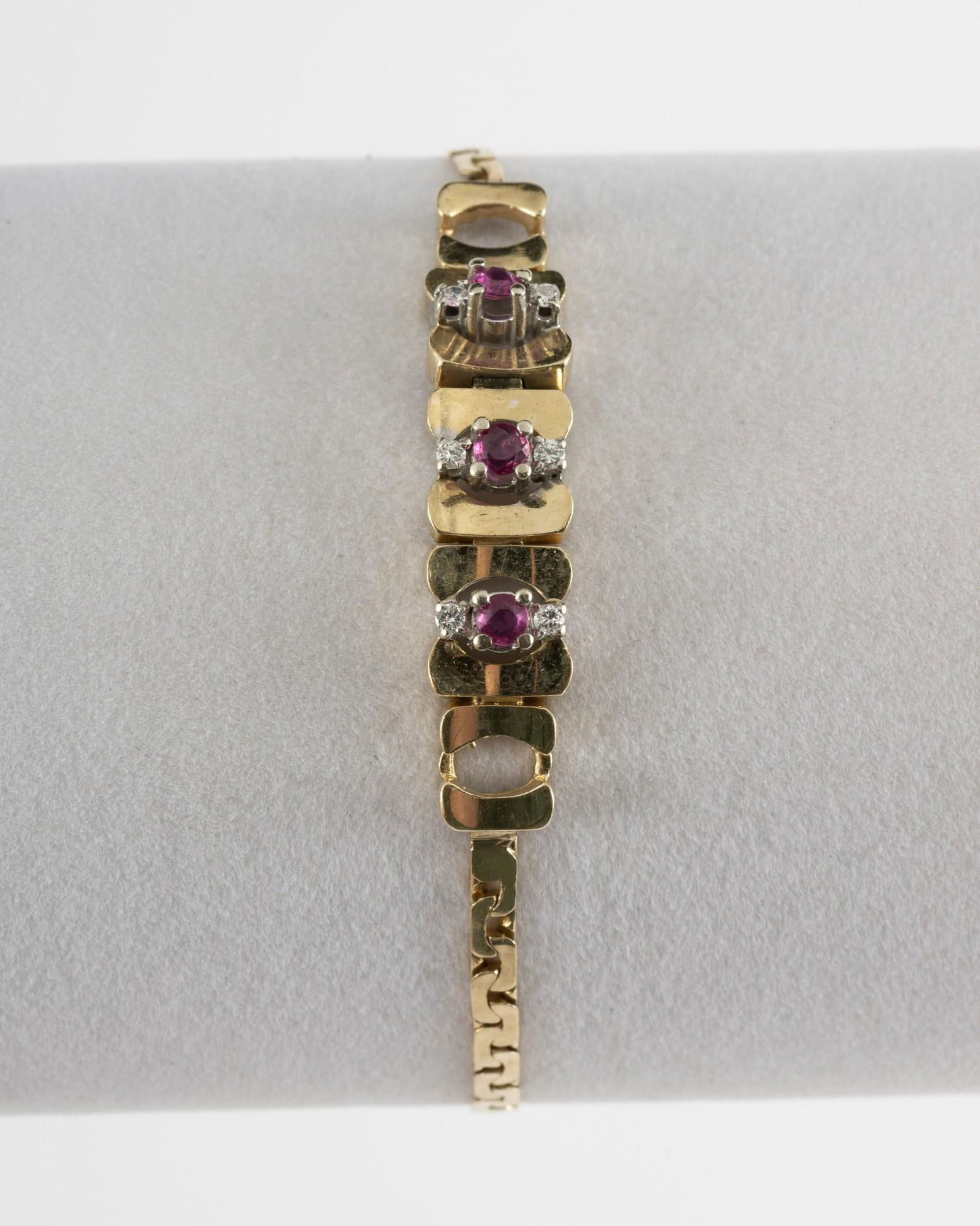 14k Gold, Ruby & Diamond Bracelet (1 of 3)
