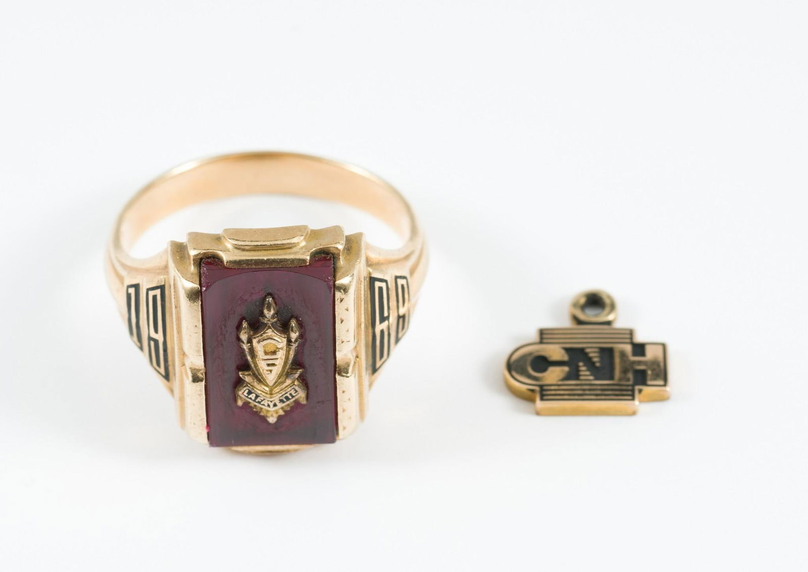 10k Gold Lafayette Class Ring and Charm (1 of 9)