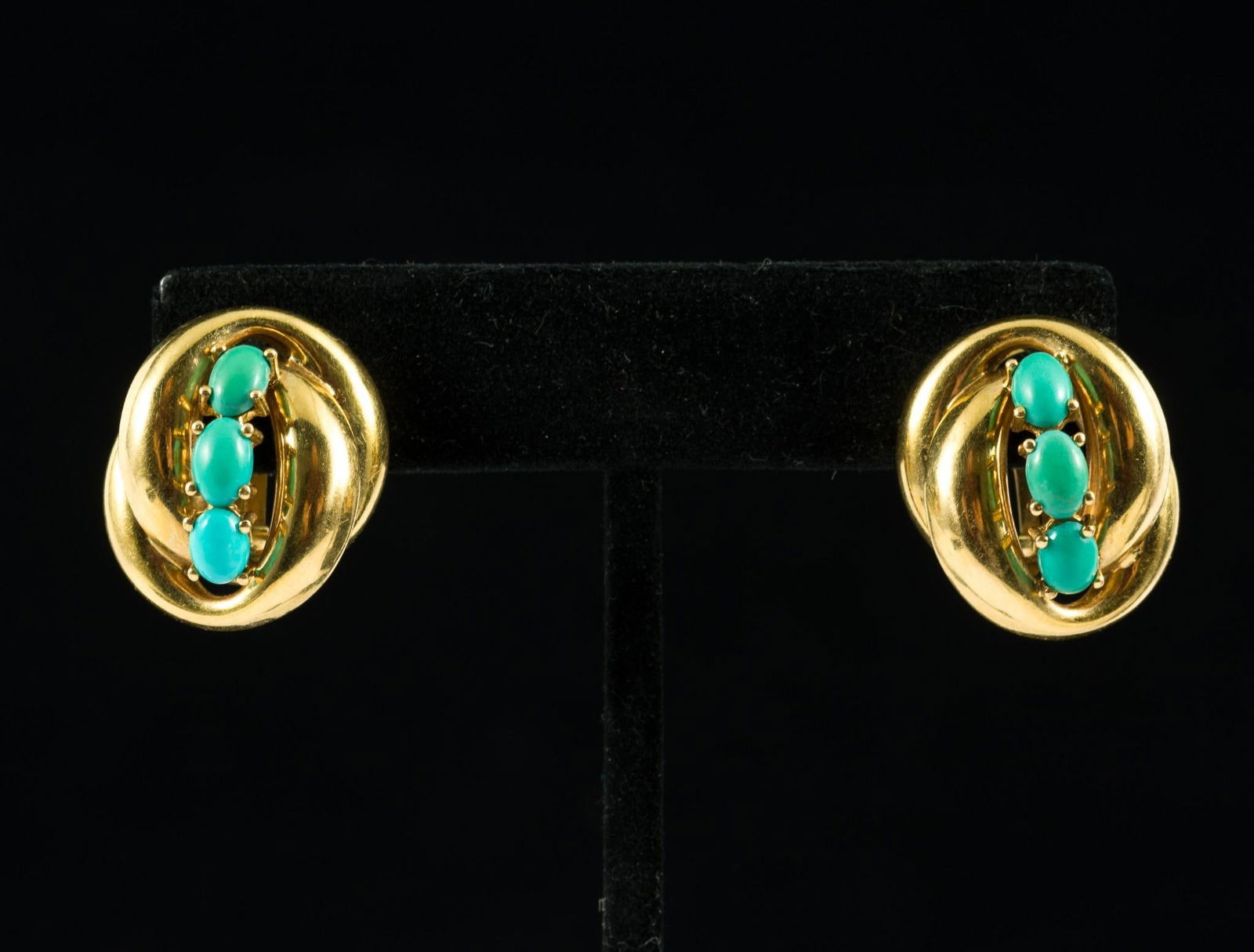 18K Gold & Turquoise Earrings (1 of 3)