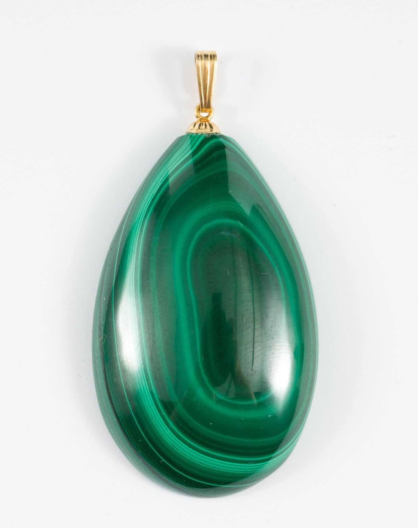 14K Gold & Malachite Pendant (1 of 3)