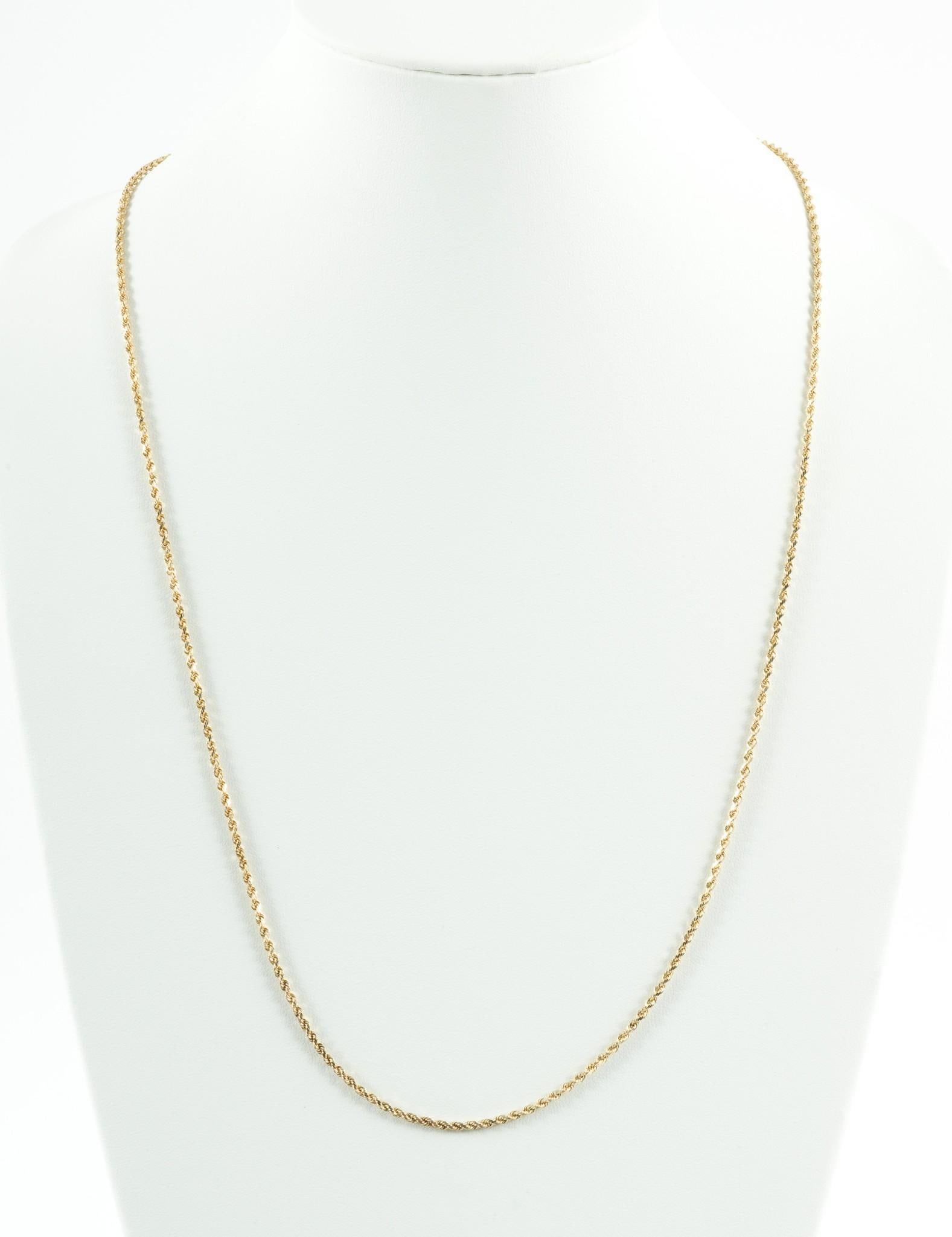 14K Gold Rope Chain Necklace (1 of 4)