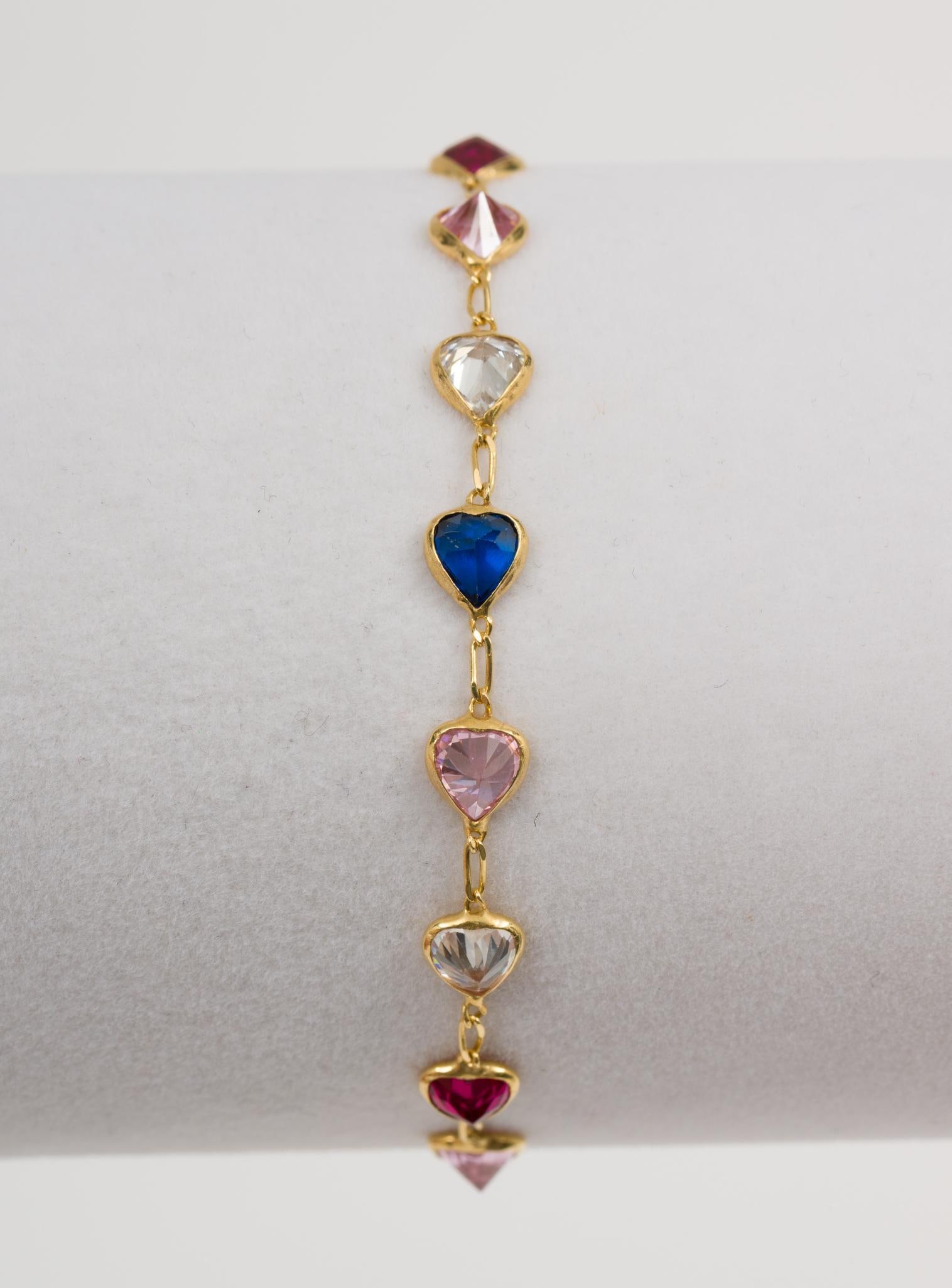 14K Gold & CZ Bracelet (1 of 6)