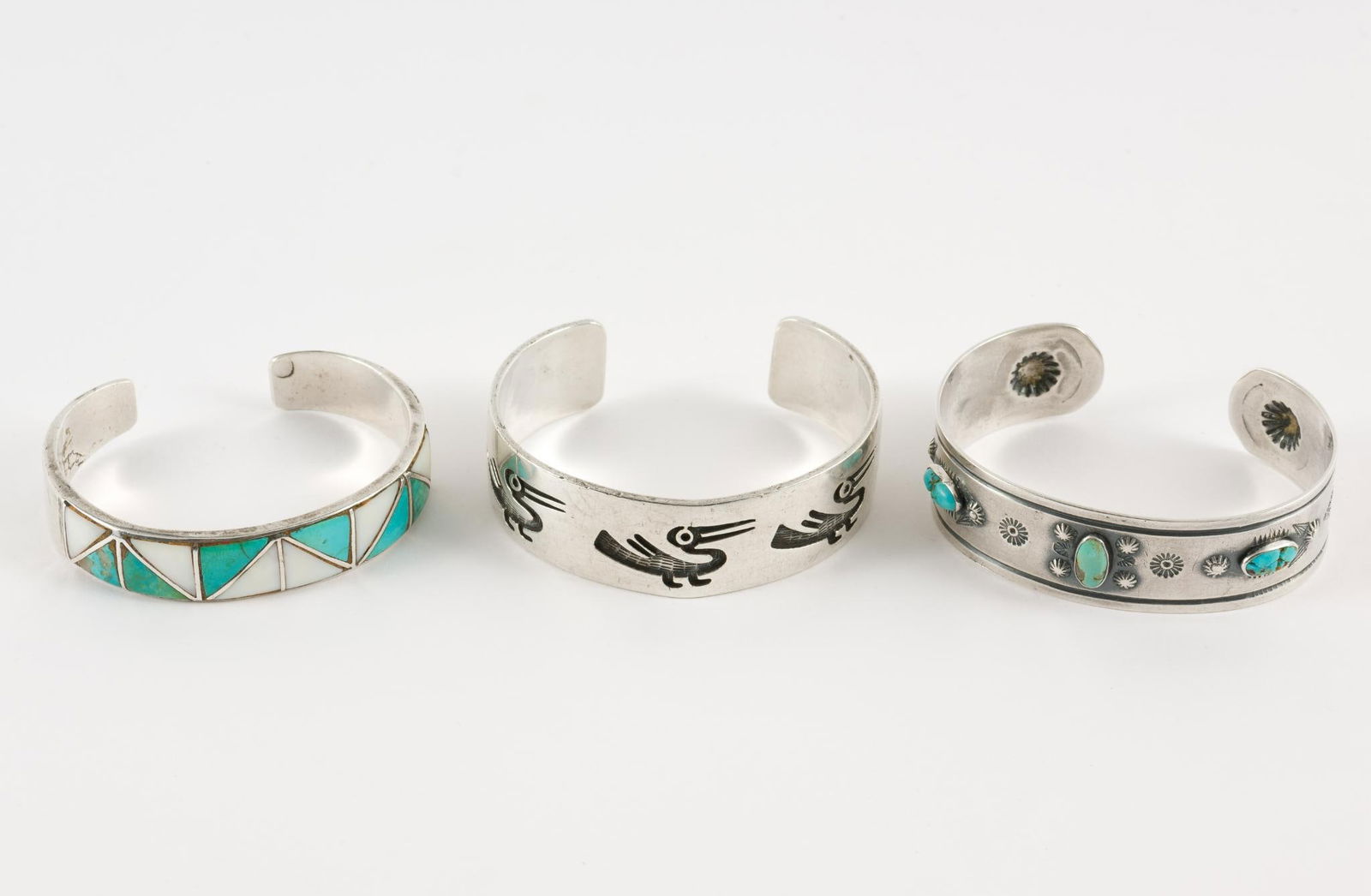 3 Sterling Cuff Bracelets (1 of 7)