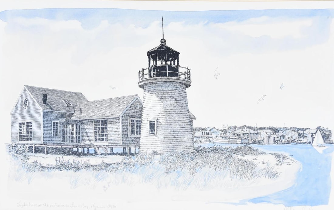 Robert Kennedy "Lighthouse At the Entrance to Lewis Bay" Ltd Ed Print (1 of 6)