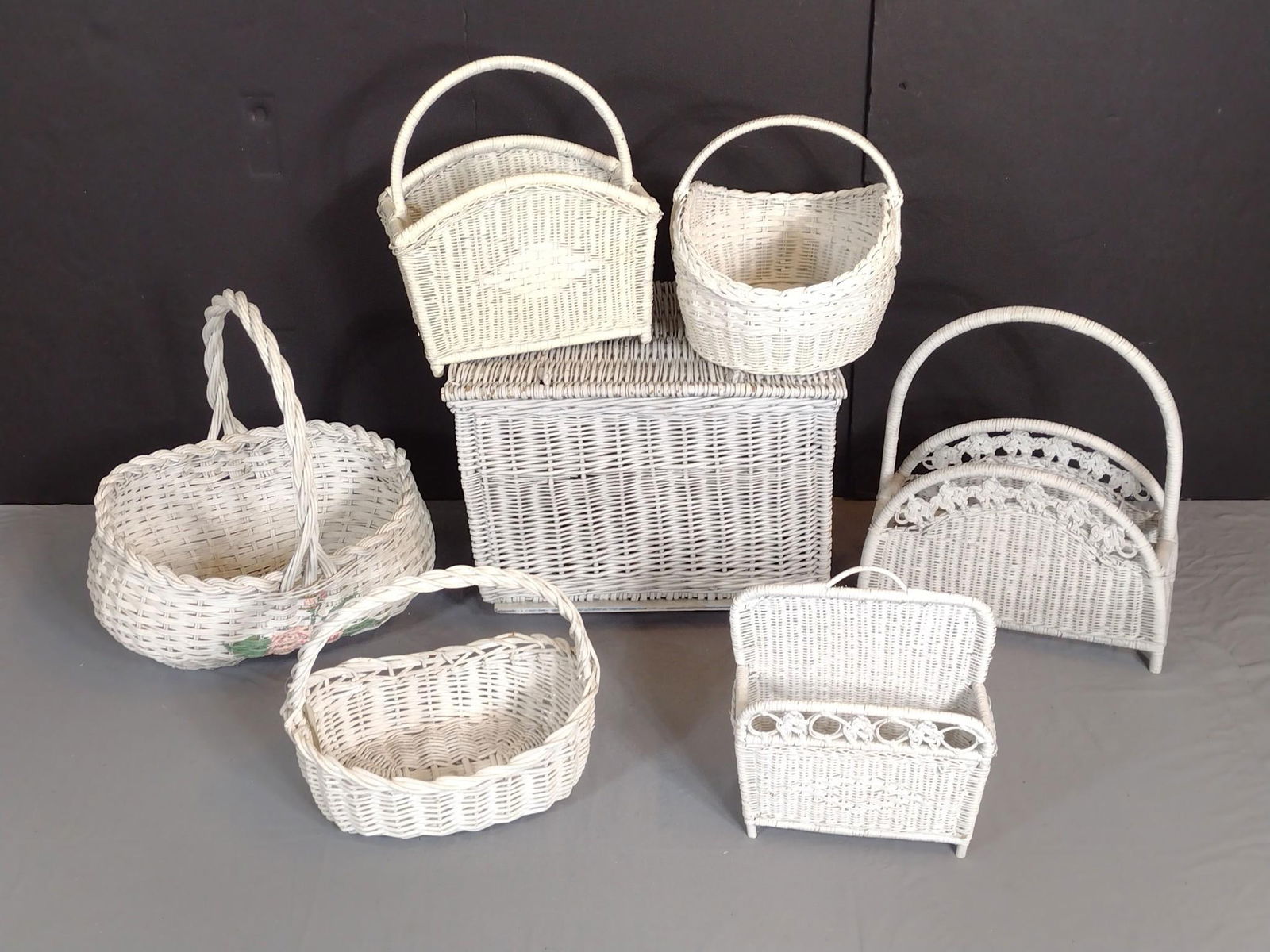 7 Pcs Wicker Incl Baskets (1 of 6)