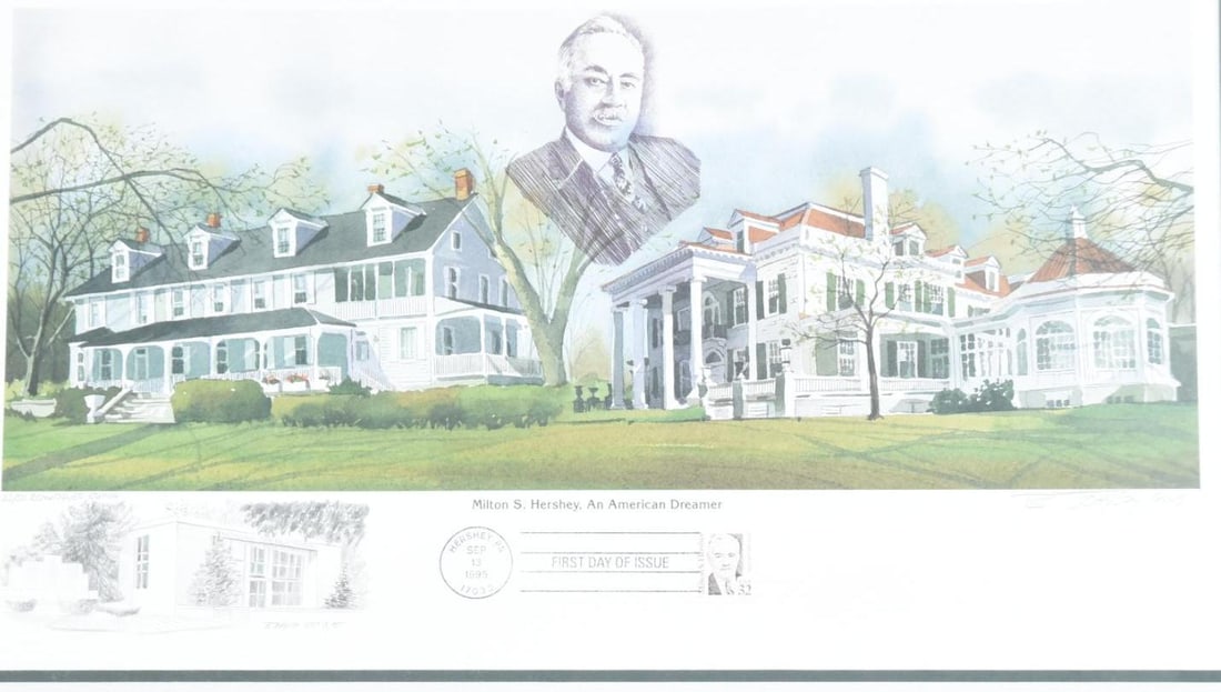 Bruce Johnson Milton S. Hershey An American Dreamer Print and First Day Cover (1 of 10)