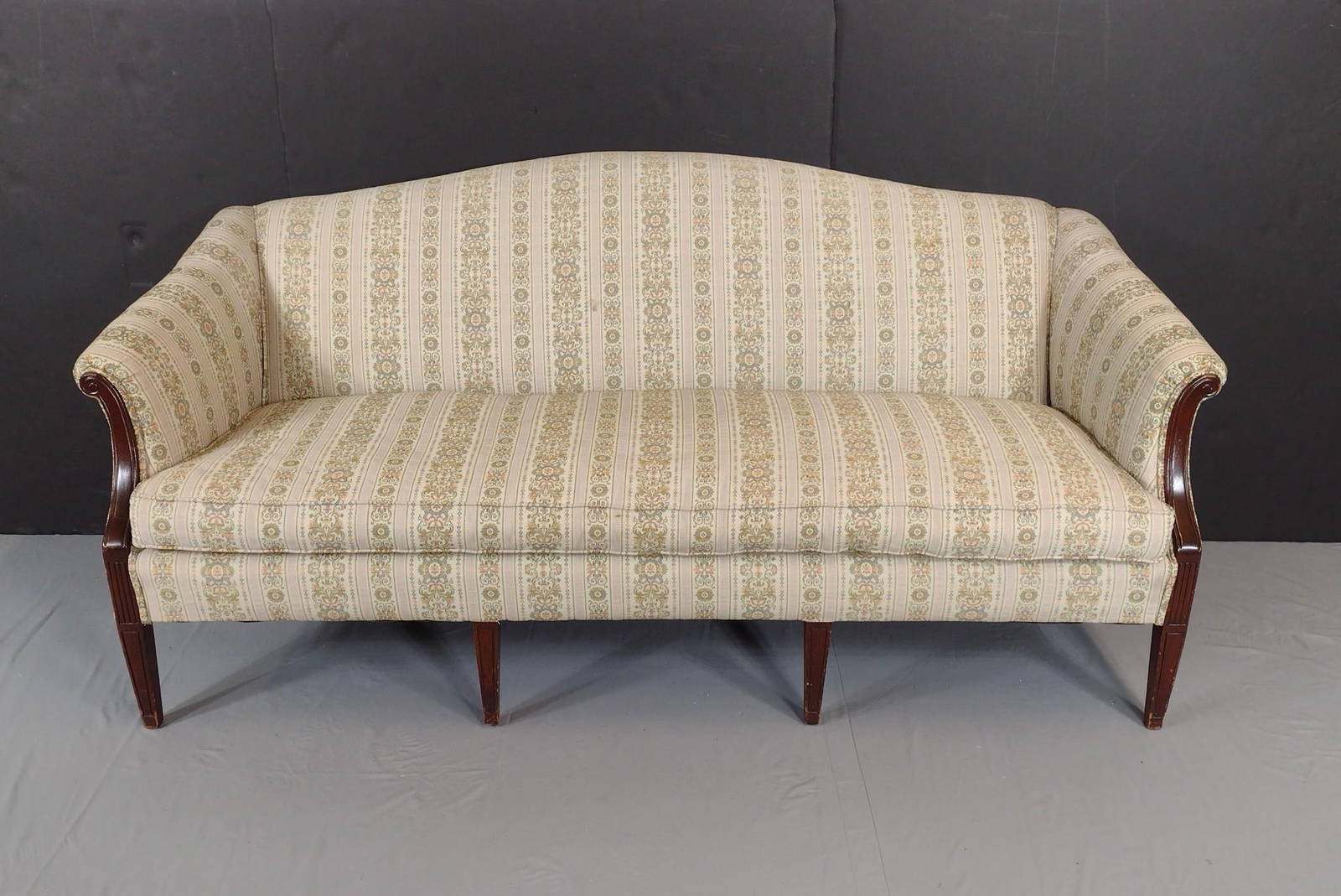 Vintage Federal Style Sofa With Wood Frame Auction