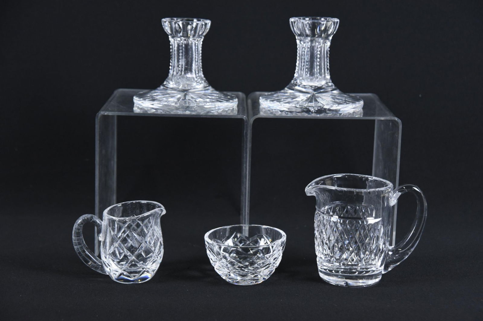 5 Pcs Waterford Glassware incl Candleholders (1 of 6)