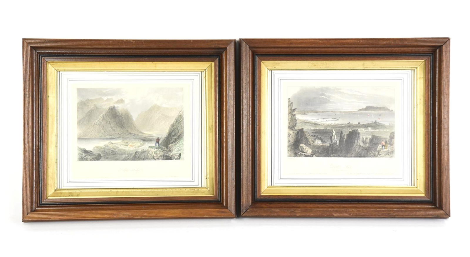 2 Antique Landscape Prints Incl Dublin Bay (1 of 9)