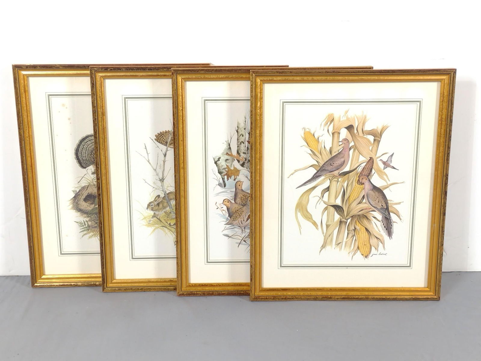 4 James Lockhart Wildlife Prints incl Owl and Rabbits (1 of 6)