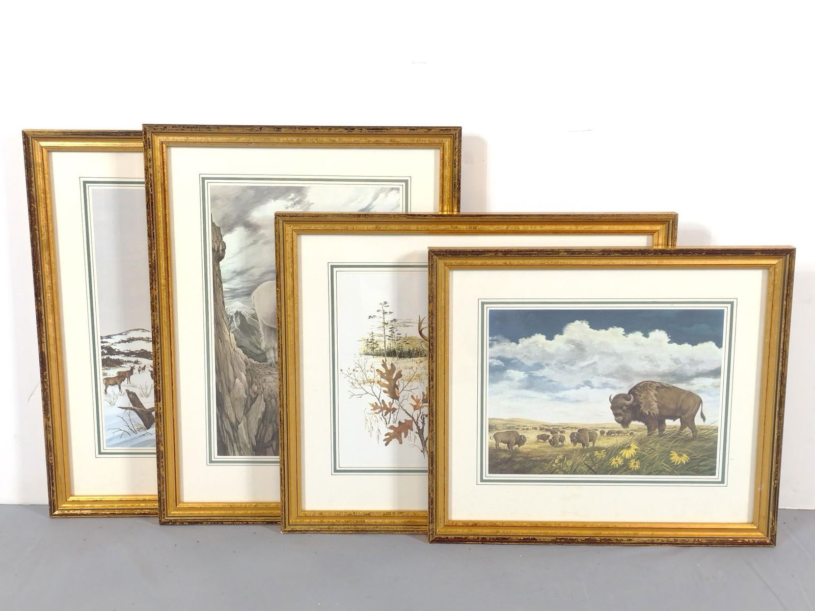 4 James Lockhart Wildlife Prints incl Buffalo (1 of 6)