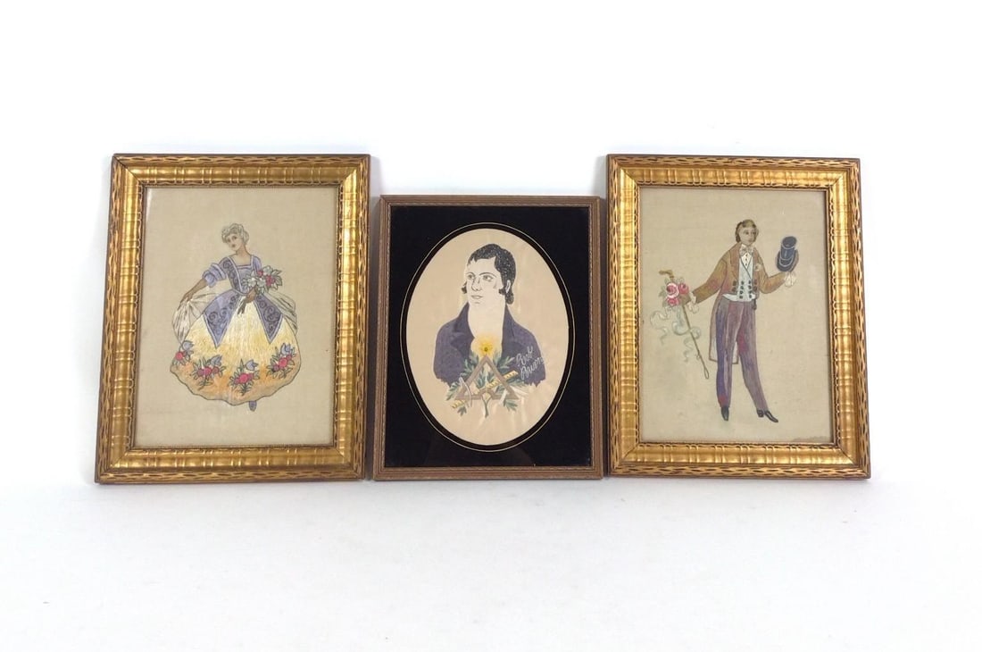 3 Vintage Needlepoints incl Rob Baum (1 of 8)