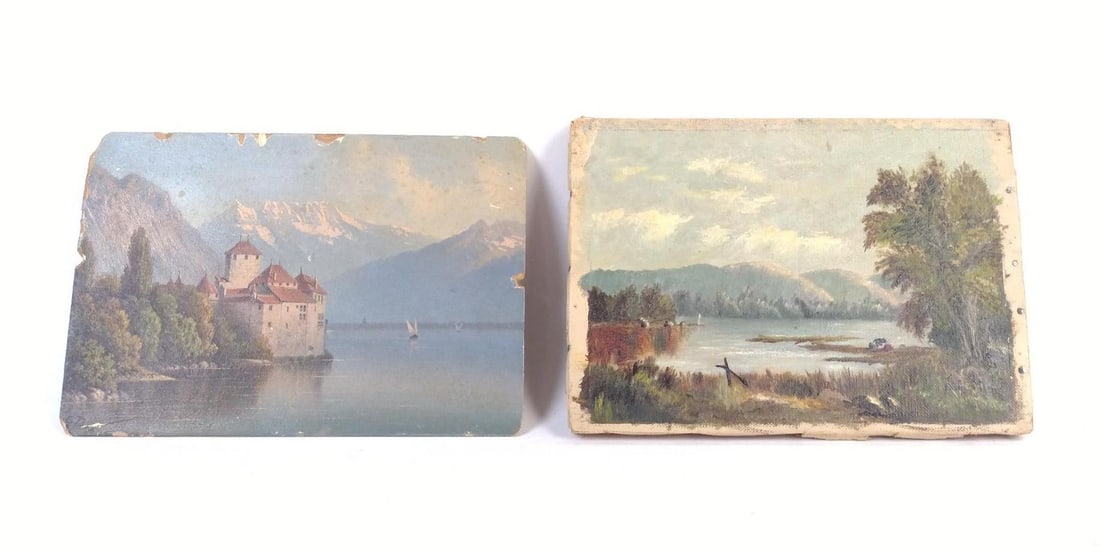 2 Miniature Landscape Paintings (1 of 5)