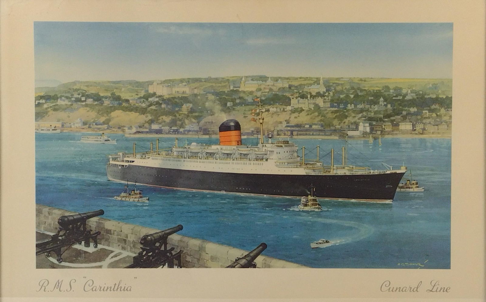 Cunard Line "R.M.S. Carinthia" Ship Print (1 of 5)