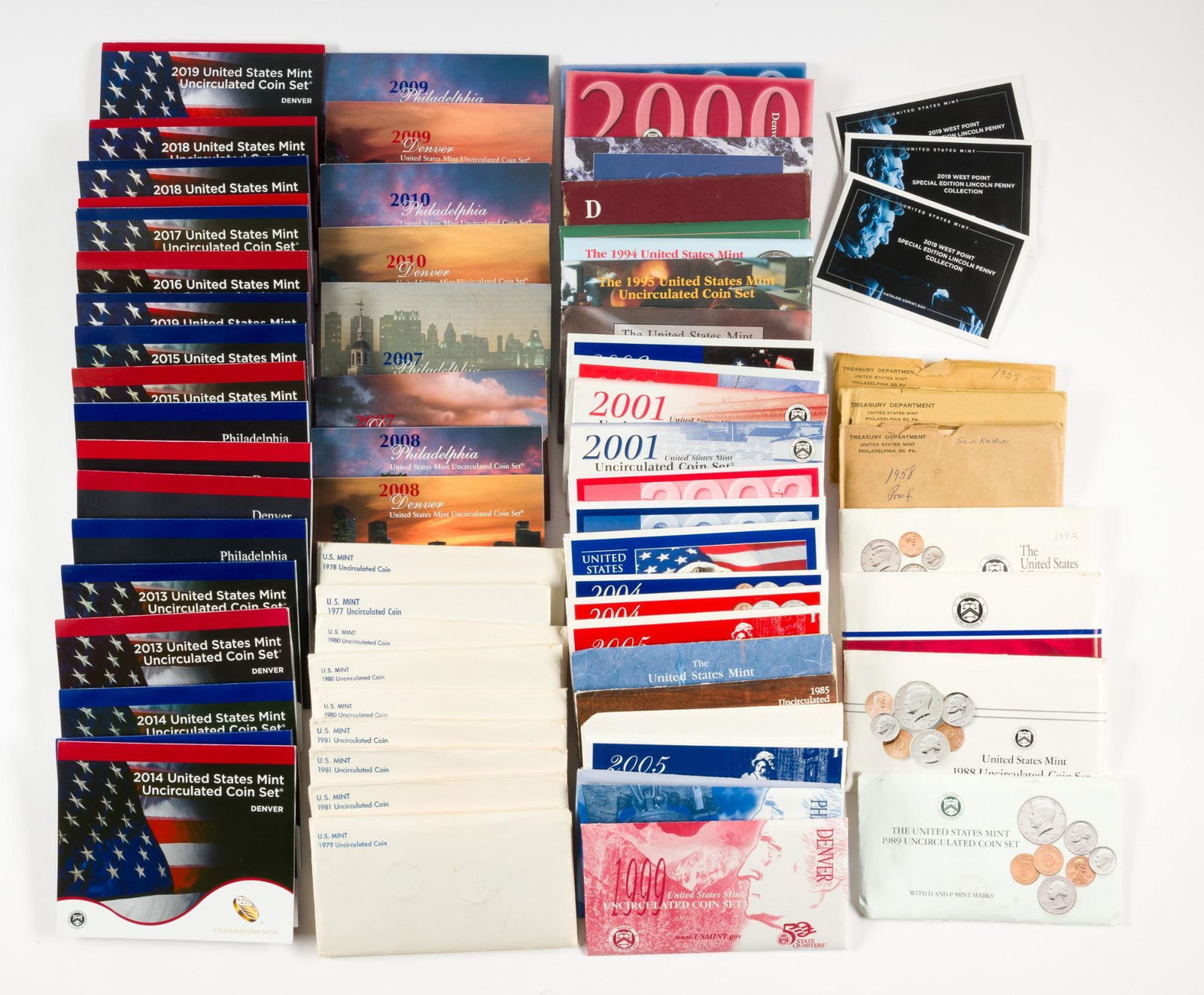 69 Mint Sets Including 1957 1958 1959 Proof Sets (1 of 3)