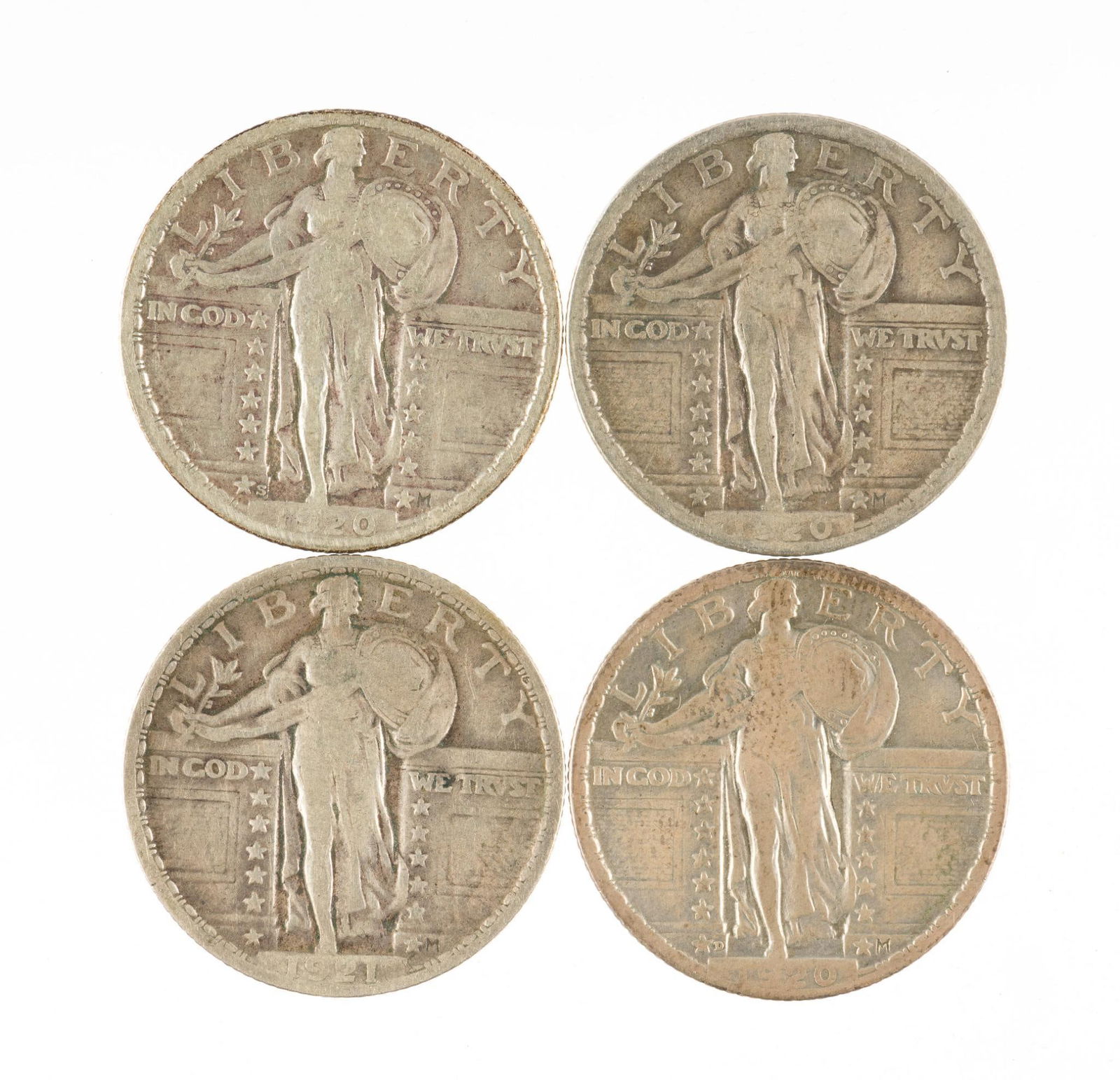 Standing Liberty Quarters 1920 1920-D 1920-S 1921 (1 of 2)