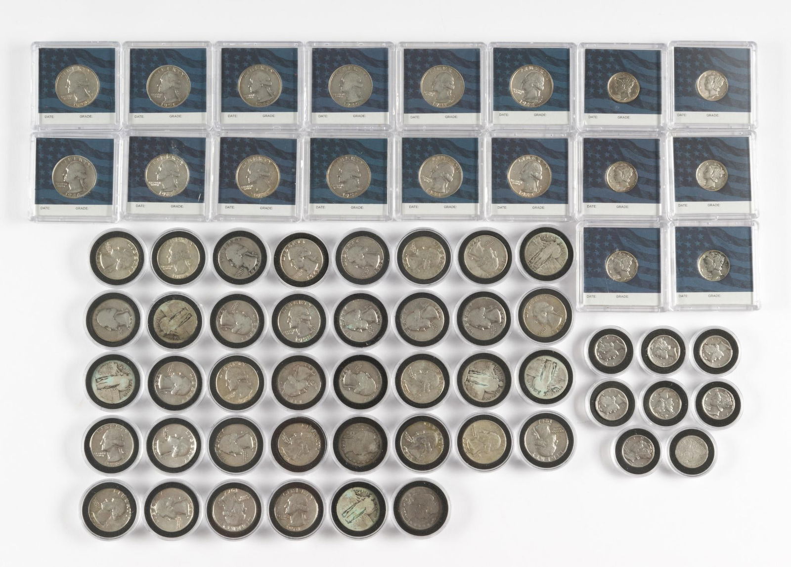 50 Silver Quarters and 14 Silver Dimes (1 of 5)