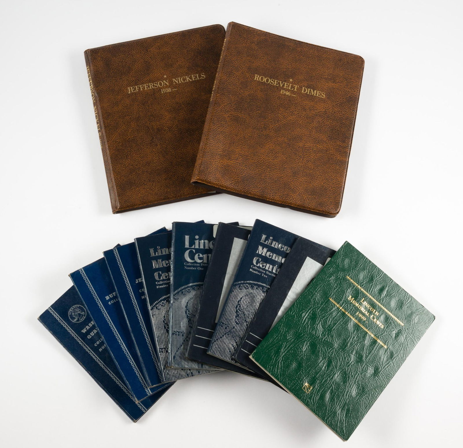 Silver Washington Quarters Roosevelt Dimes Wartime Nickels Coin Books (1 of 20)